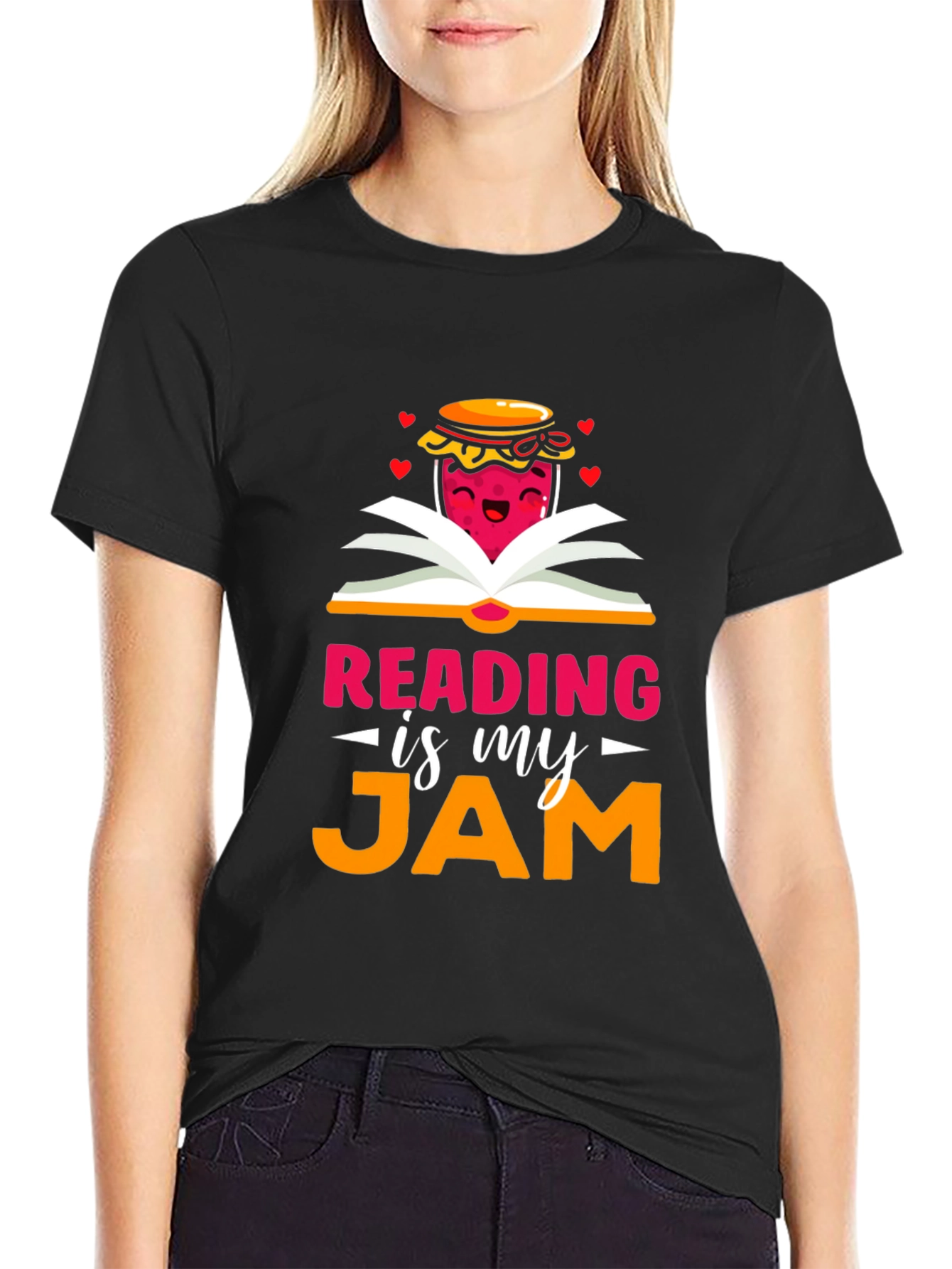 Black Reading is my Jam Black T-Shirt view 2