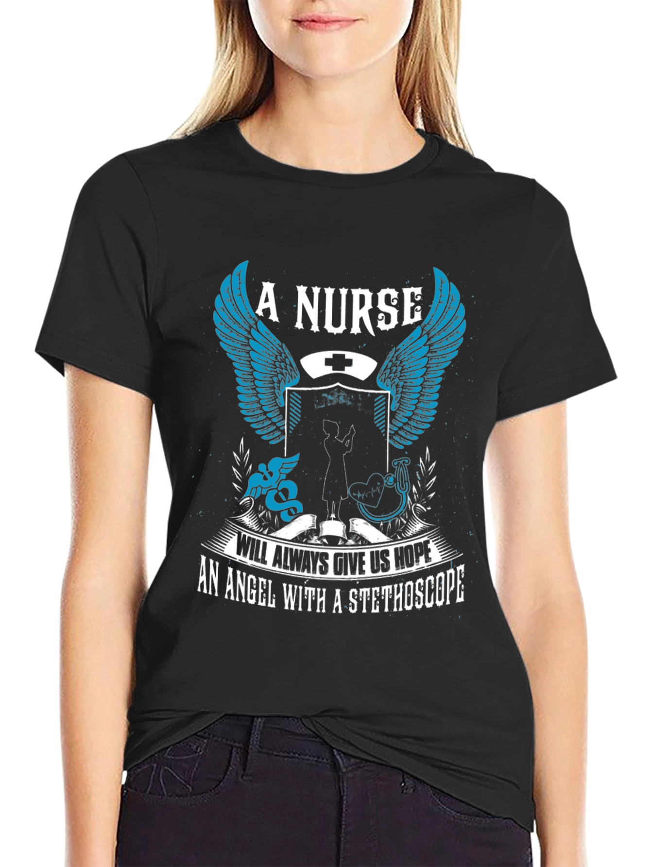 Black A Nurse Will Always Give Us Hope T-Shirt view 2
