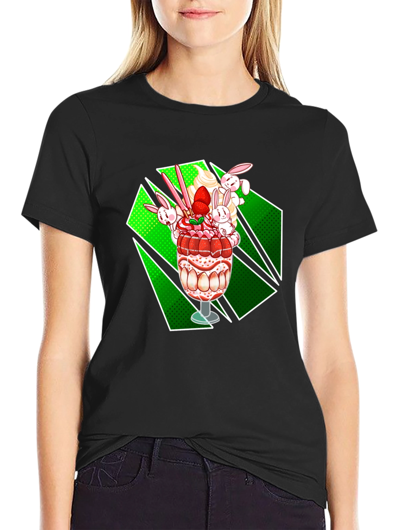 Black Dessert T-Shirt - Funky Food Tee view 2