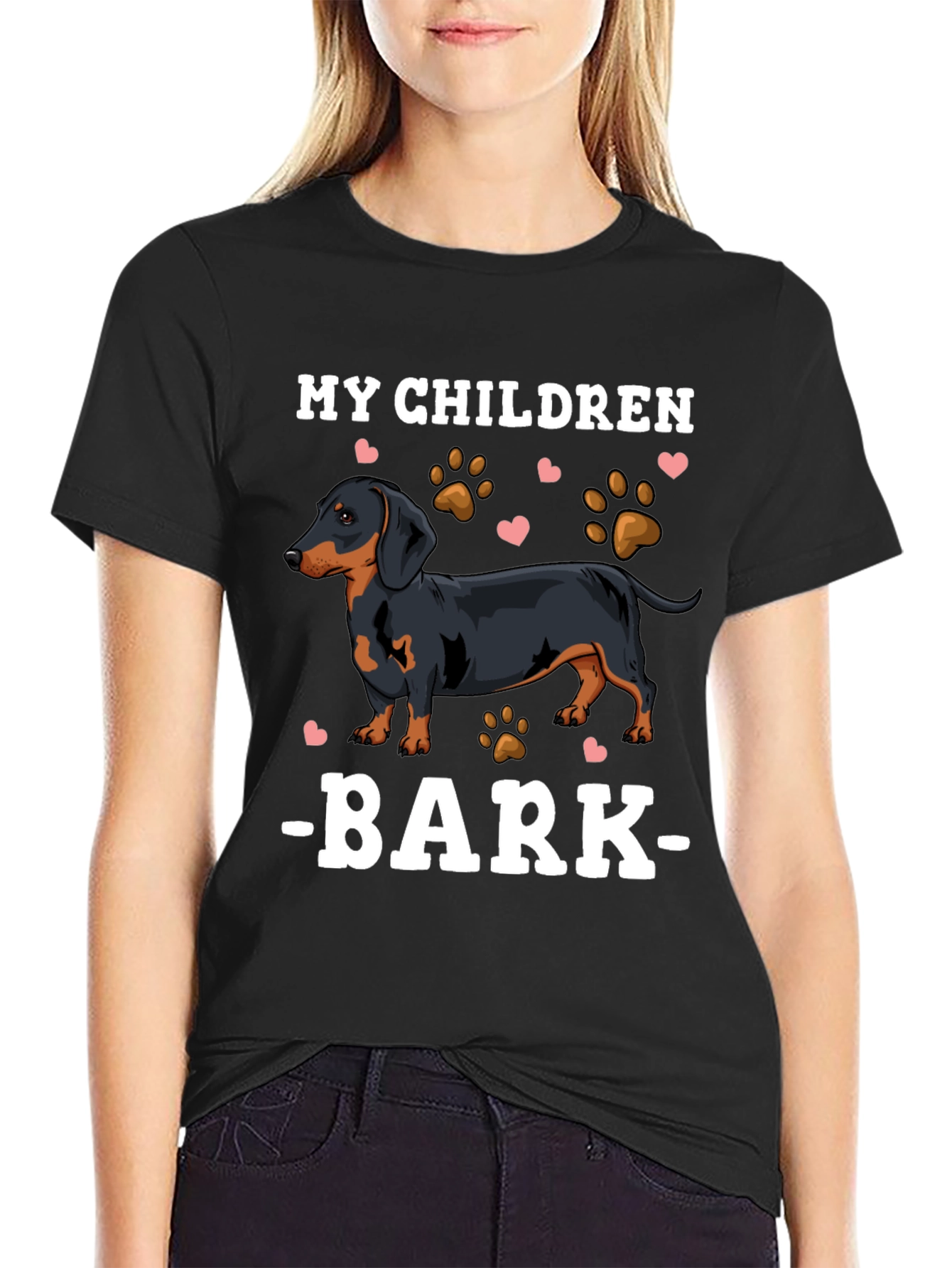 Black My Children Bark Dog Lover T-Shirt view 2