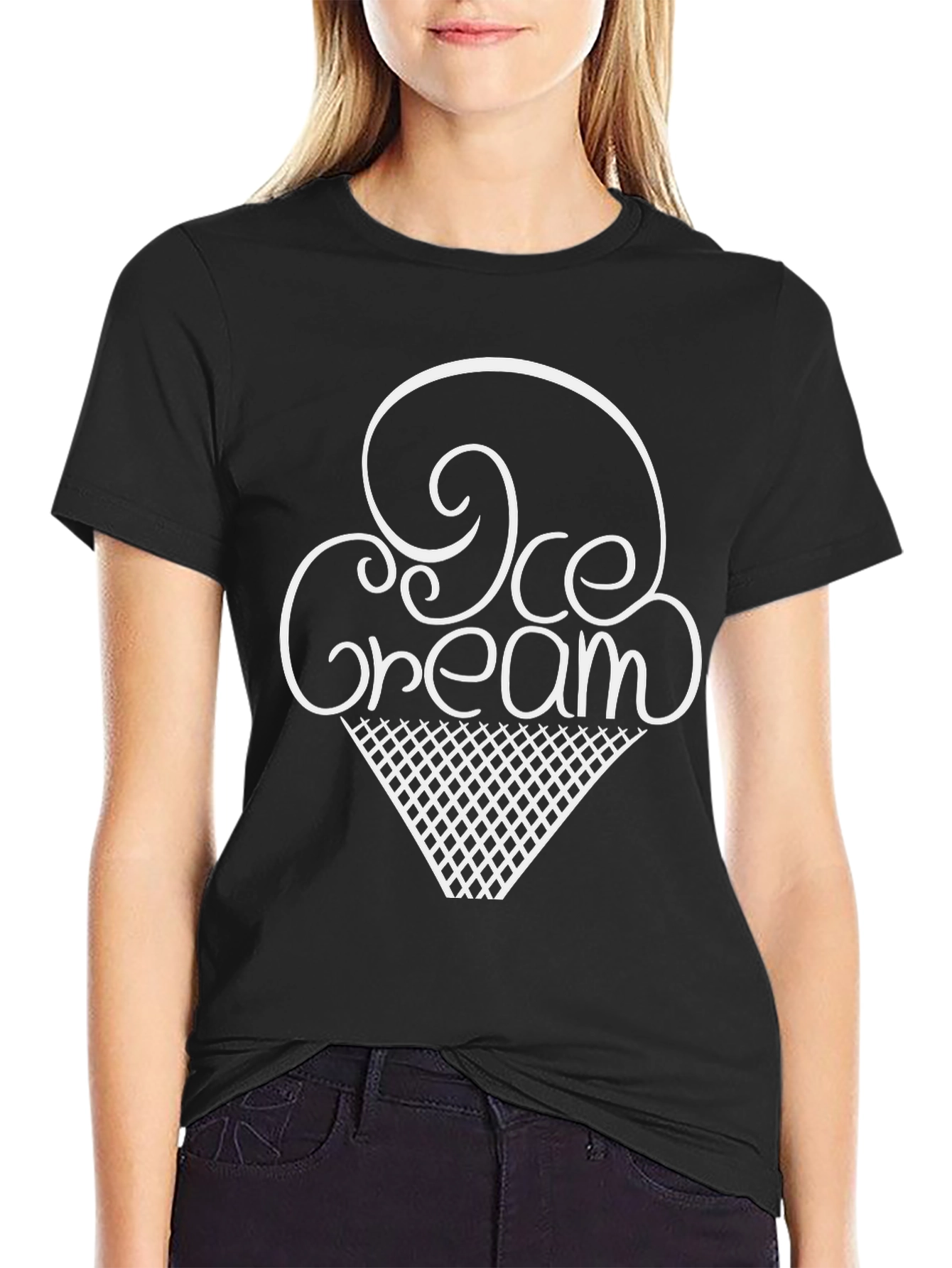 Black Ice Cream Graphic Tee - Fun & Stylish! view 2