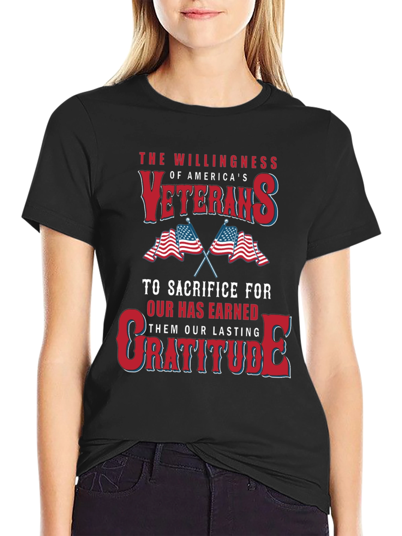 Veterans Gratitude T-Shirt: Patriotic USA Design - 2