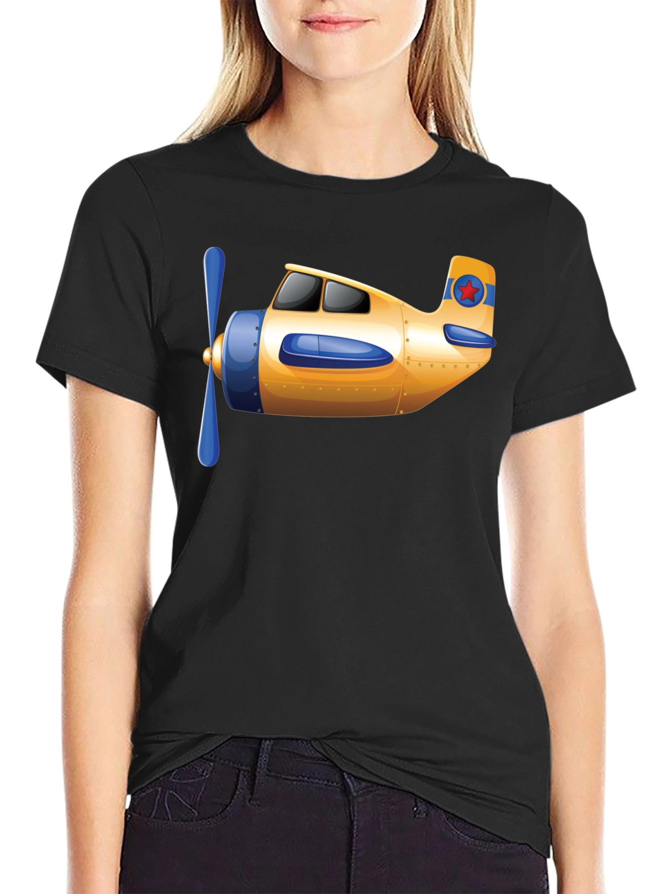 Airplane Graphic T-Shirt - Novelty Aviation Tee - 2