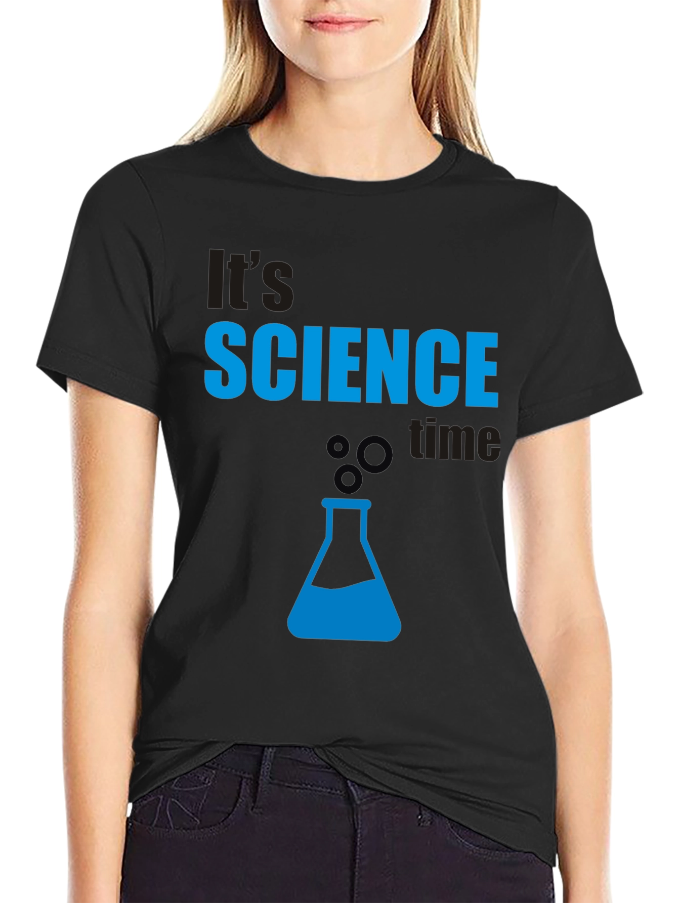 Black It's Science Time T-Shirt view 2