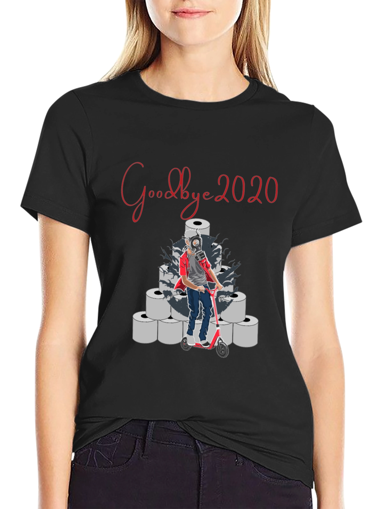 Black Goodbye 2020 Pandemic T-Shirt view 2