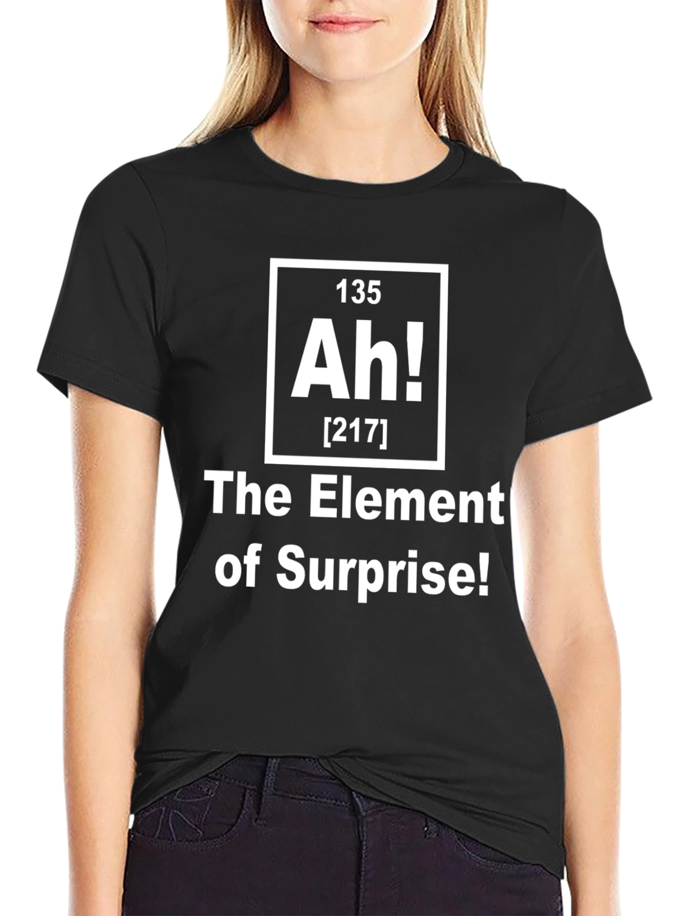 Black Element of Surprise T-Shirt - Funny Chemistry Shirt view 2