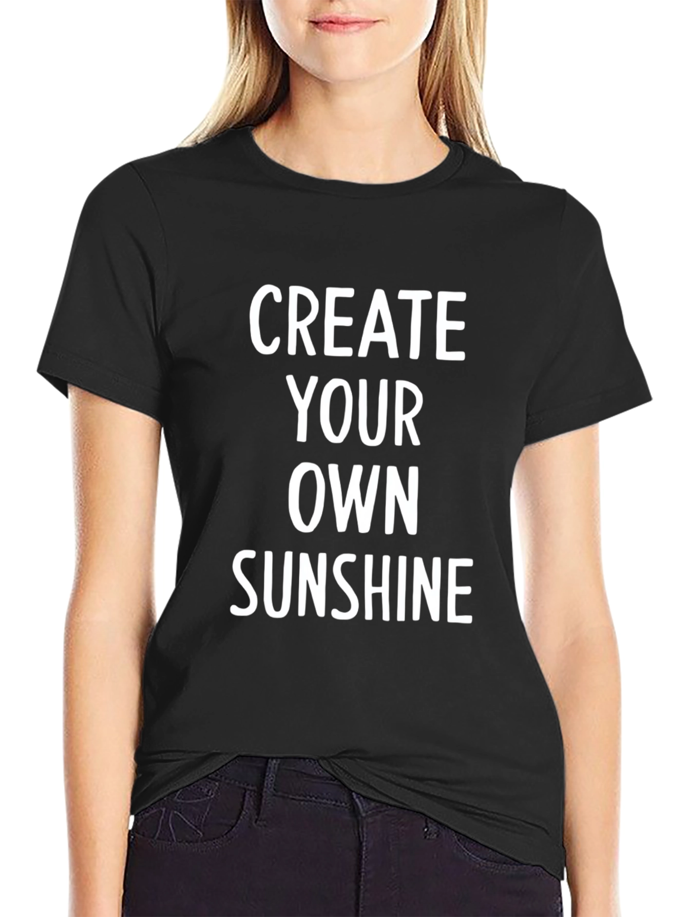 Black Create Your Own Sunshine Black Graphic Tee view 2