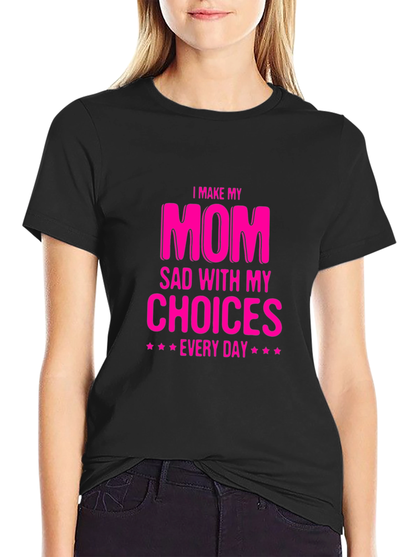 Black I Make My Mom Sad T-Shirt - Novelty Graphic Tee view 2