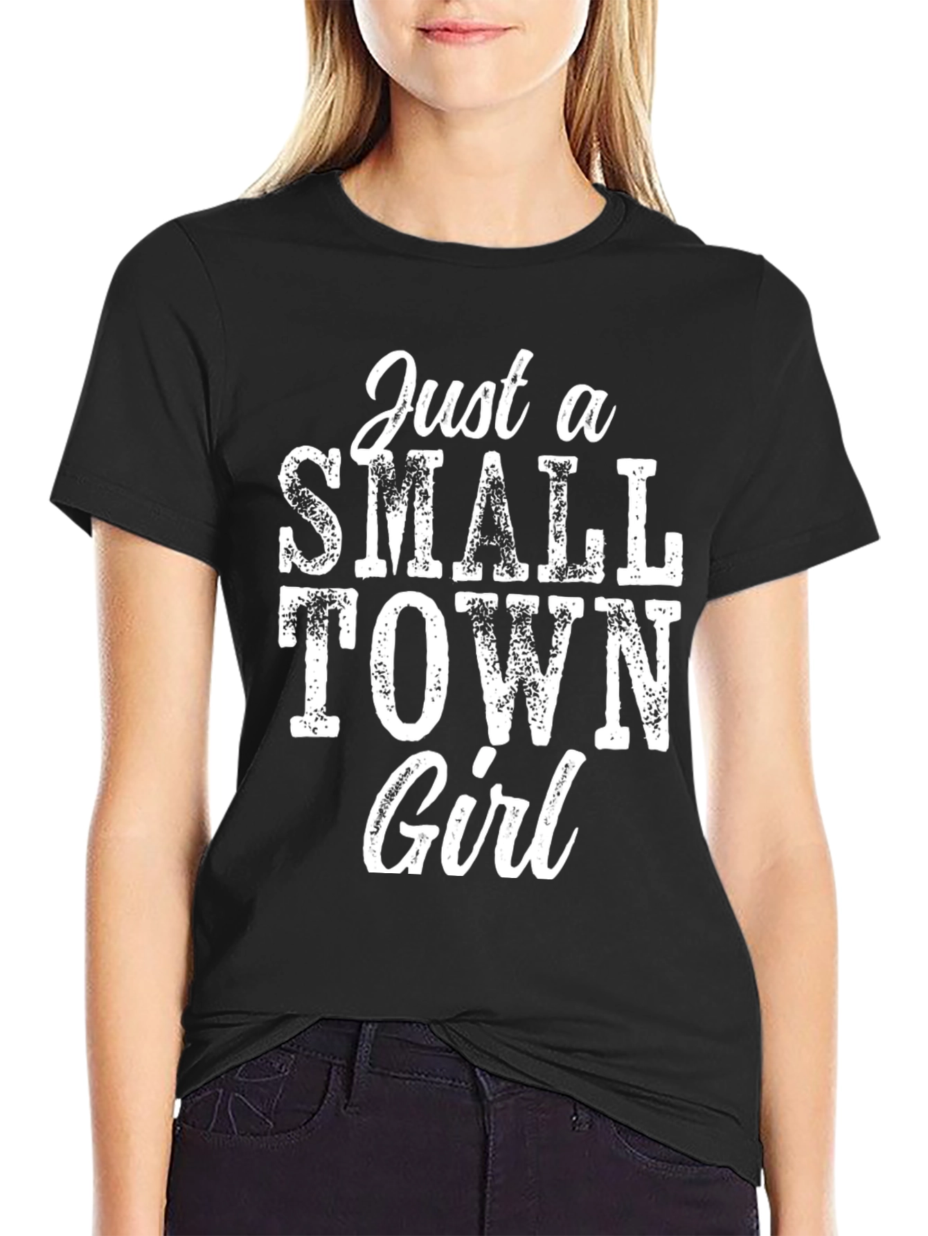 Black Just a Small Town Girl Graphic Tee view 2