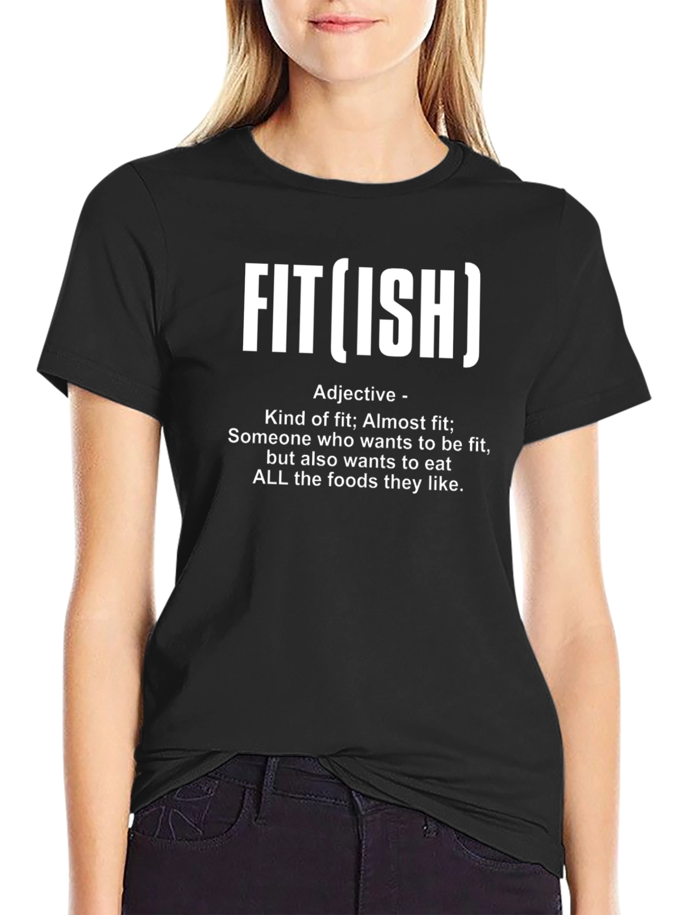 Black Fit(ish) Graphic T-Shirt - Funny Fitness Apparel view 2