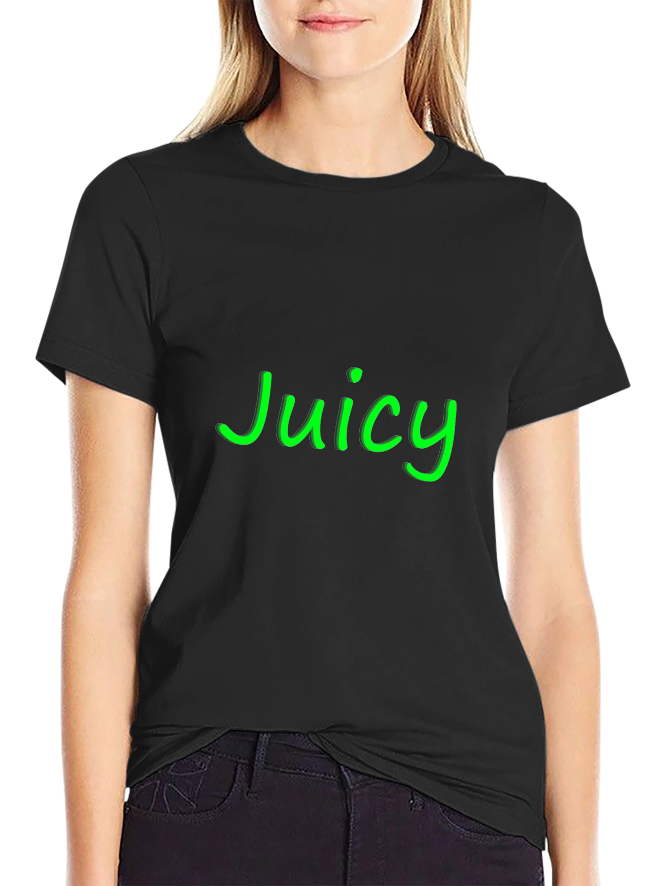 Black Juicy Black Graphic Tee - Casual Style view 2