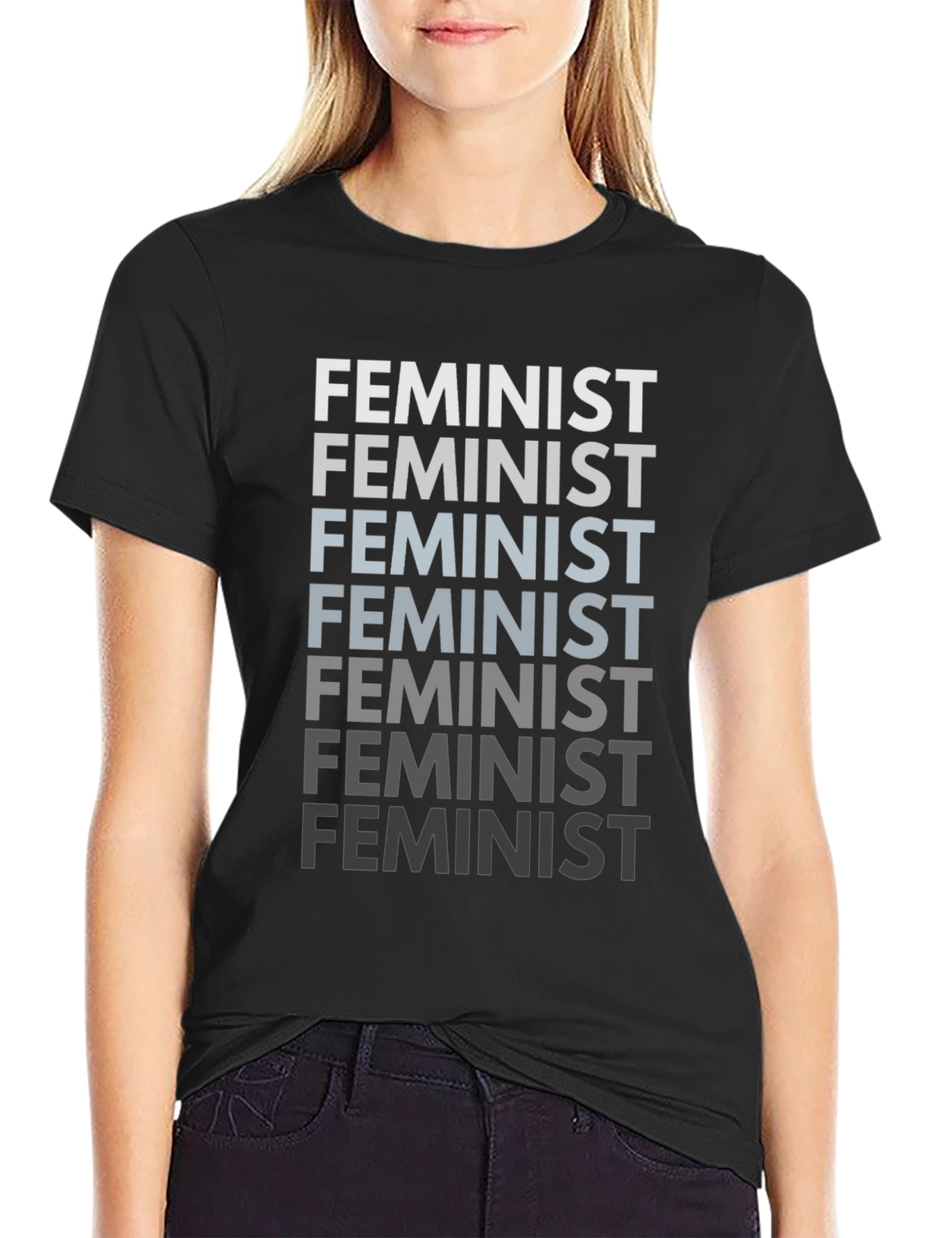 Black Feminist T-Shirt - Bold Statement Tee view 2