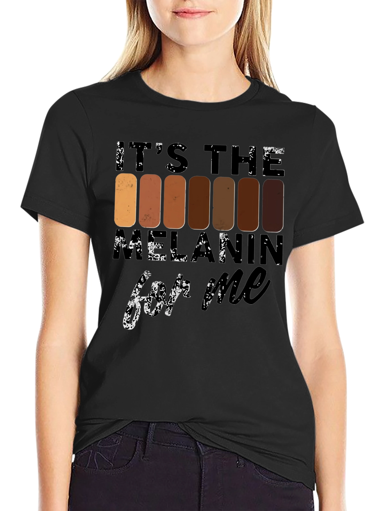 Black Melanin T-Shirt - It's The Melanin For Me view 2