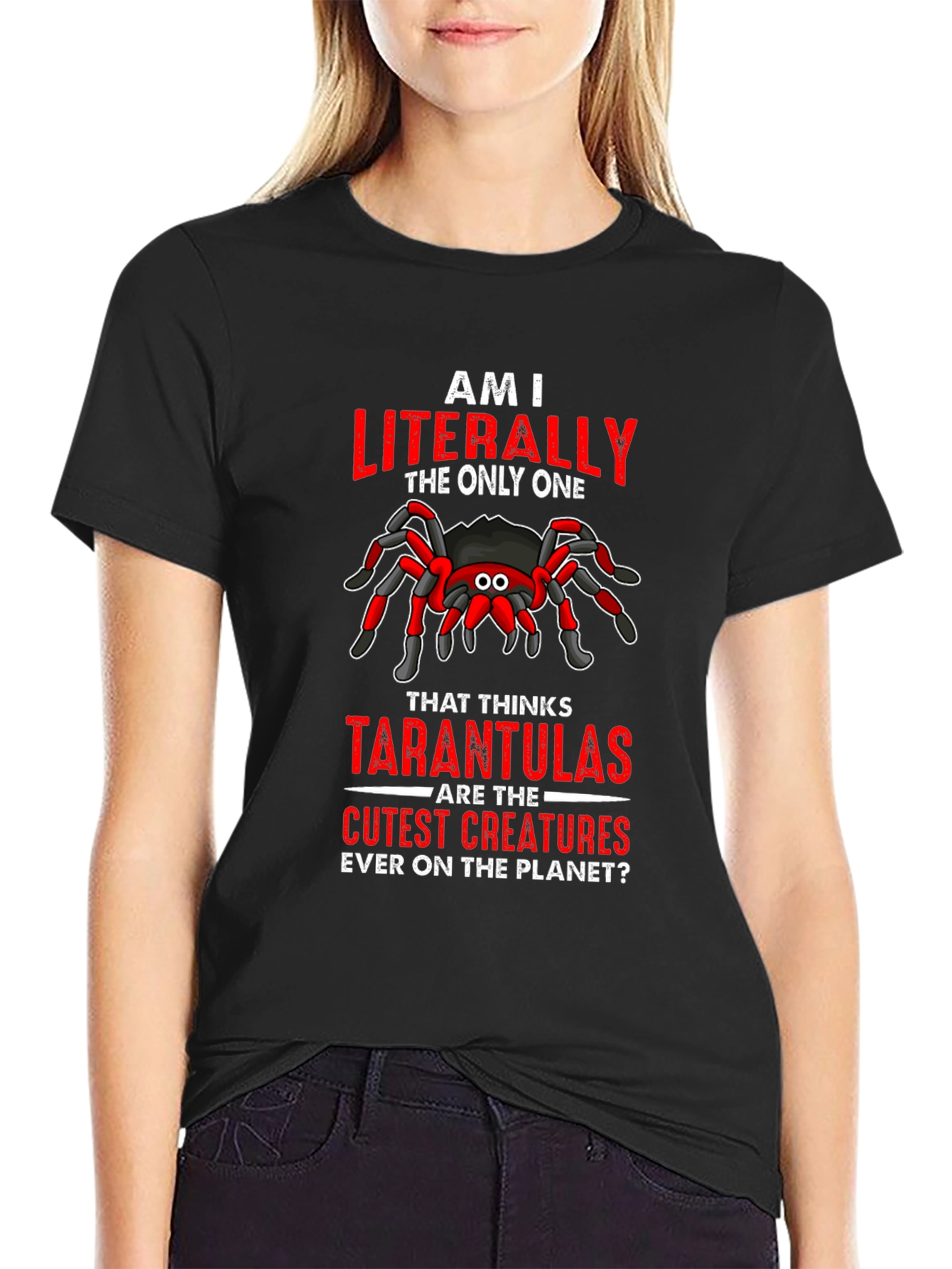 Black Tarantula Lover's Graphic T-Shirt view 2