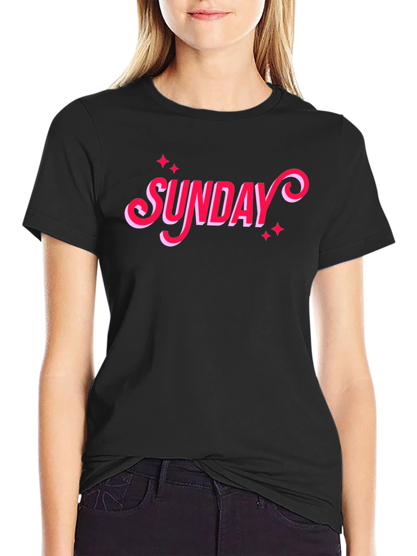 Black Sunday Graphic T-Shirt - Casual Style view 2