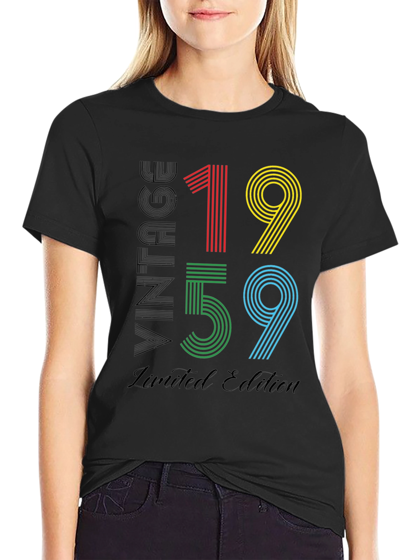 Black Vintage 1959 Limited Edition T-Shirt view 2