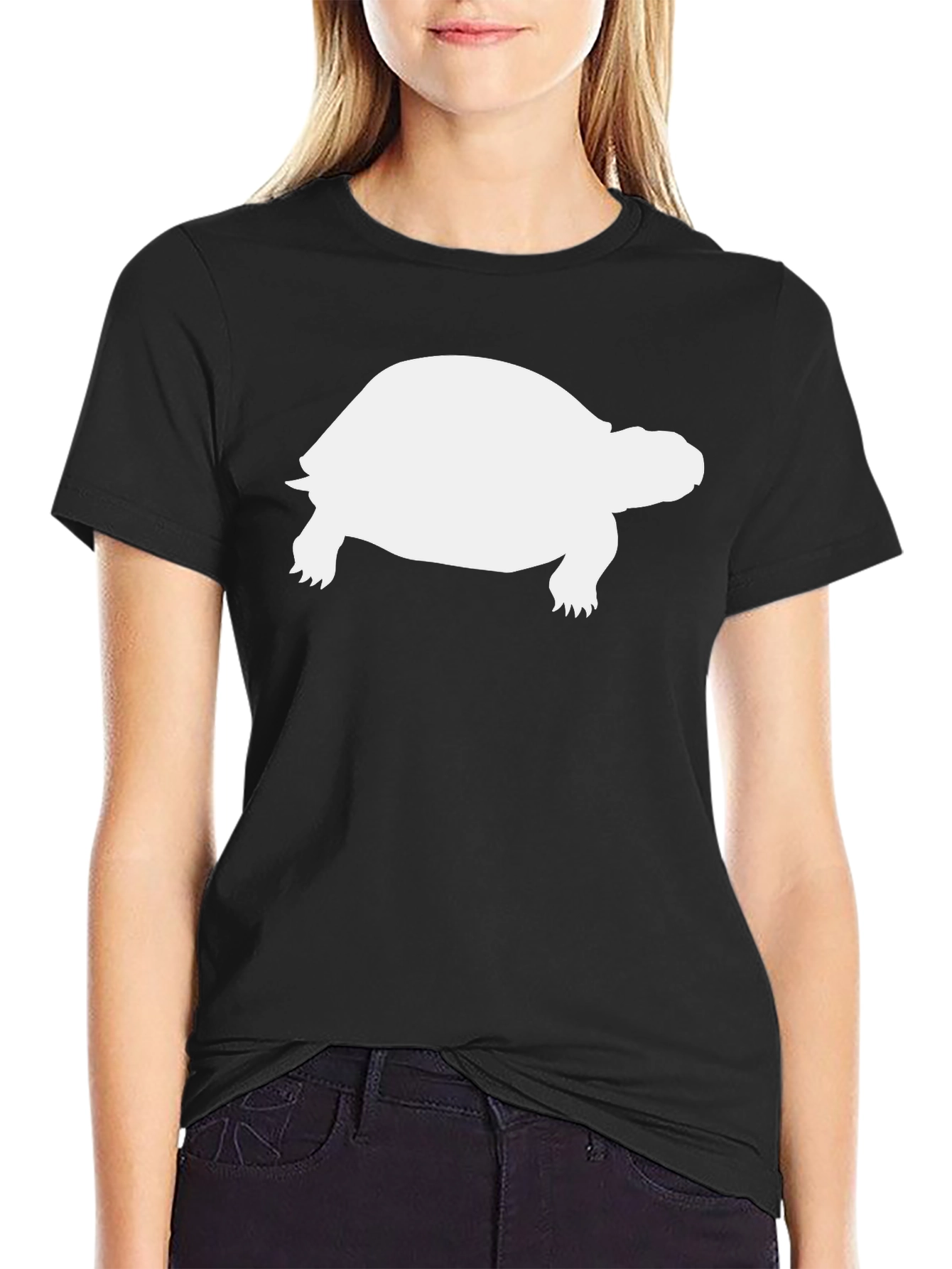 Black Turtle Graphic Tee - Cool Reptile Shirt view 2
