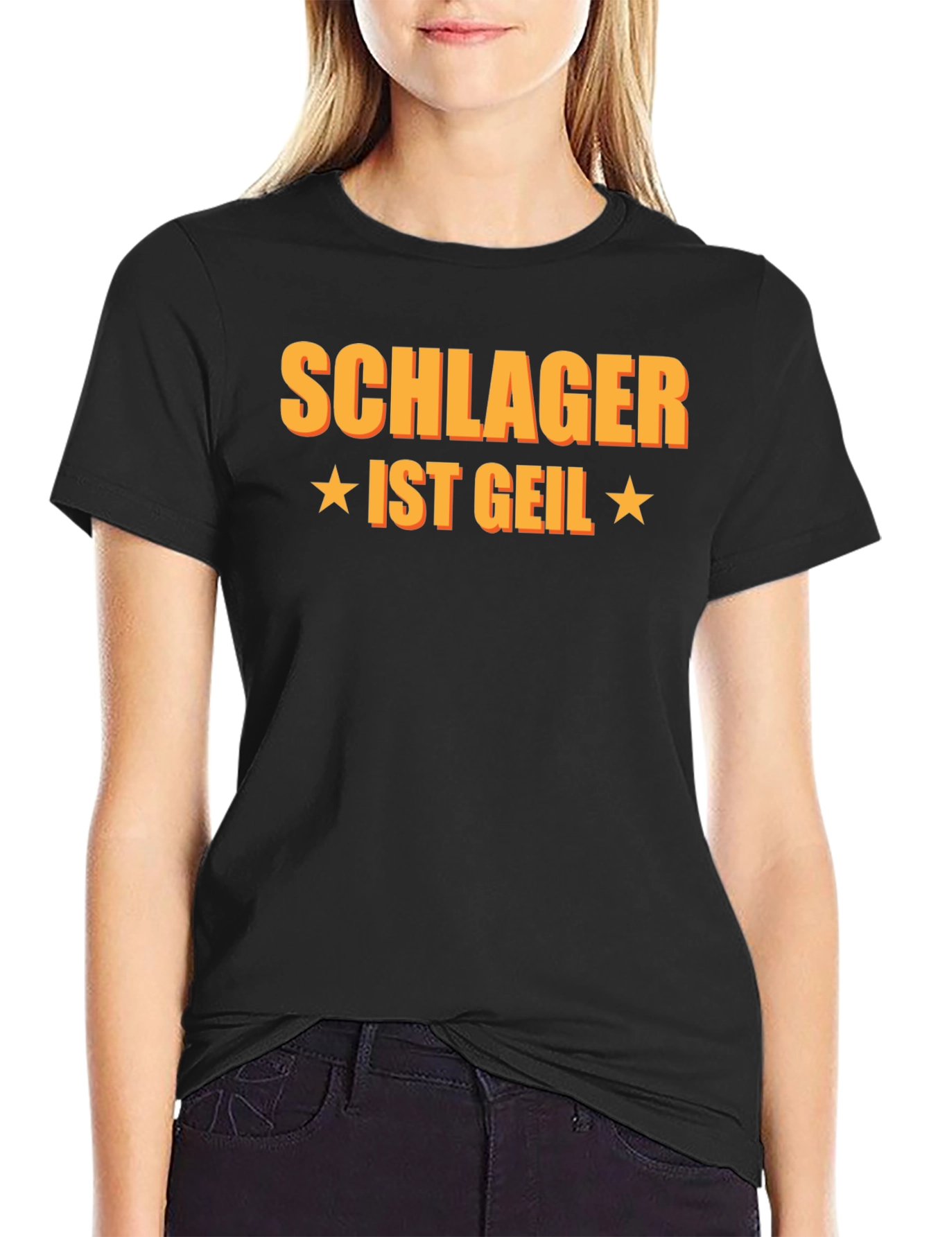 Black Schlager Ist Geil Graphic T-Shirt view 2
