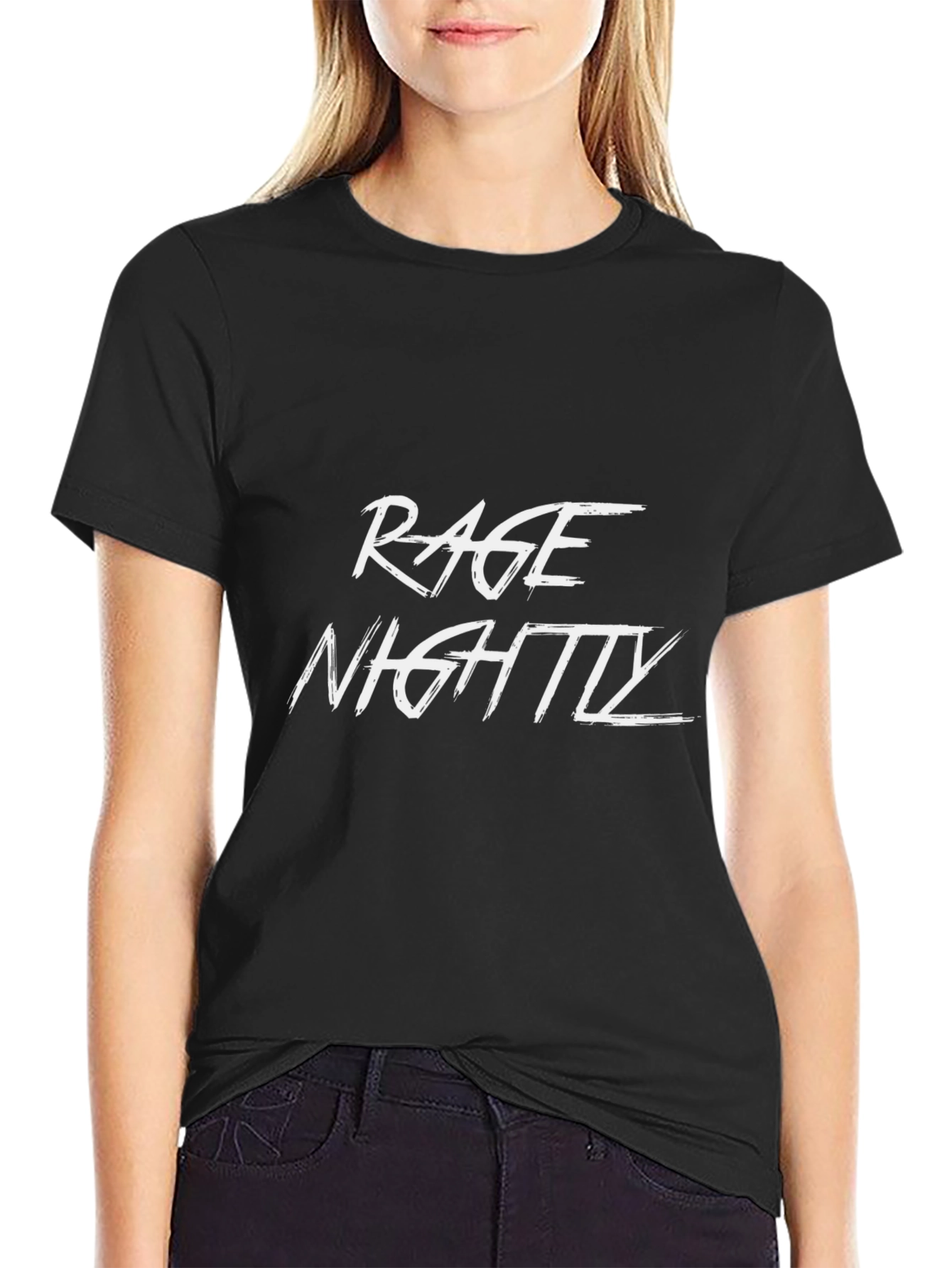Black Rage Nightly Black T-Shirt view 2