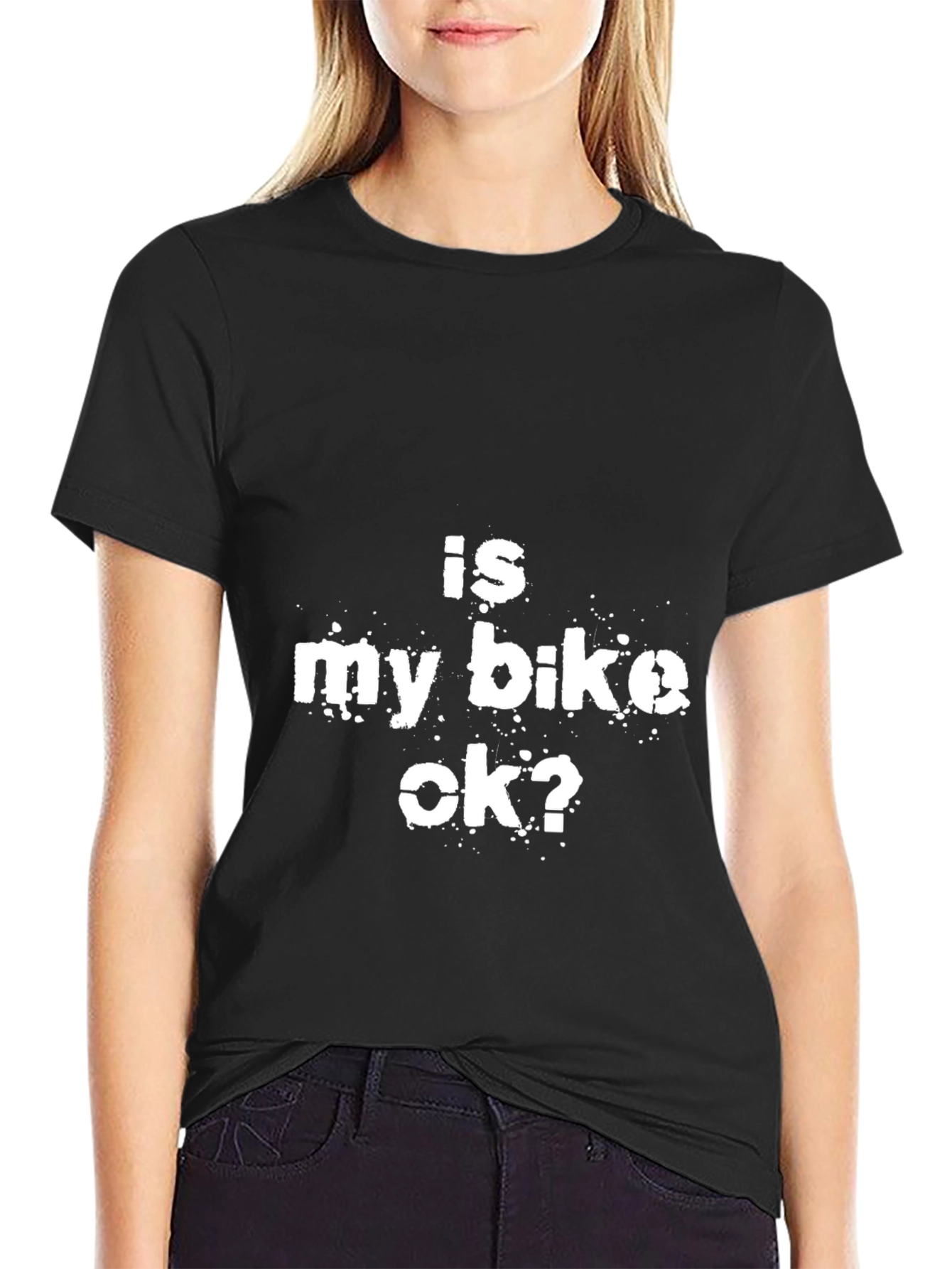 Black Is My Bike OK? Graphic Tee view 2