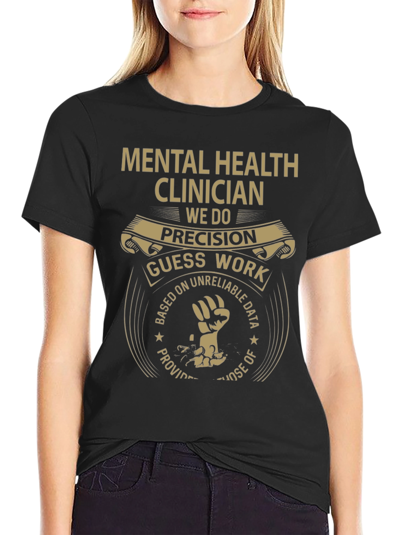 Black Mental Health Clinician T-Shirt view 2