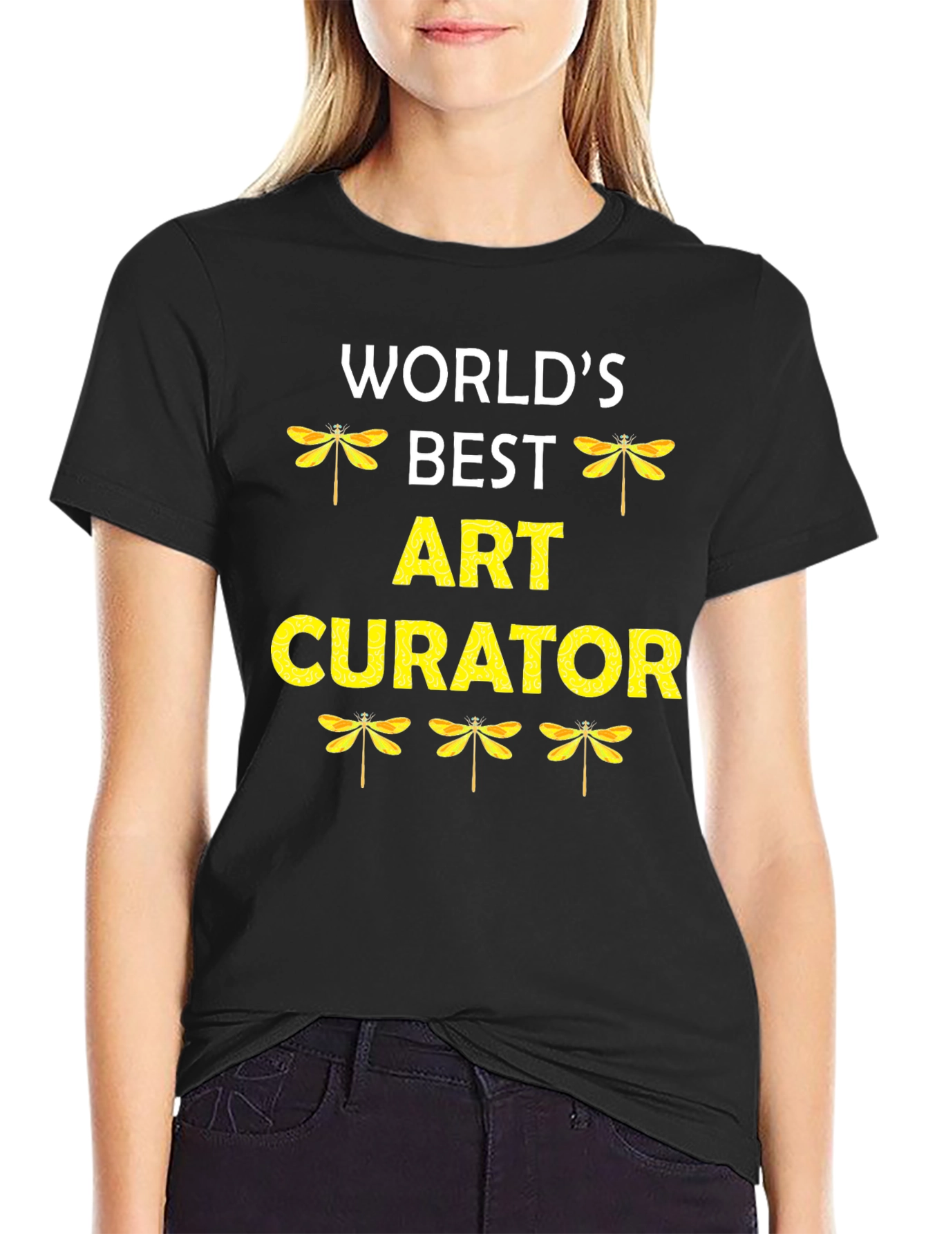 Black World's Best Art Curator Graphic Tee view 2