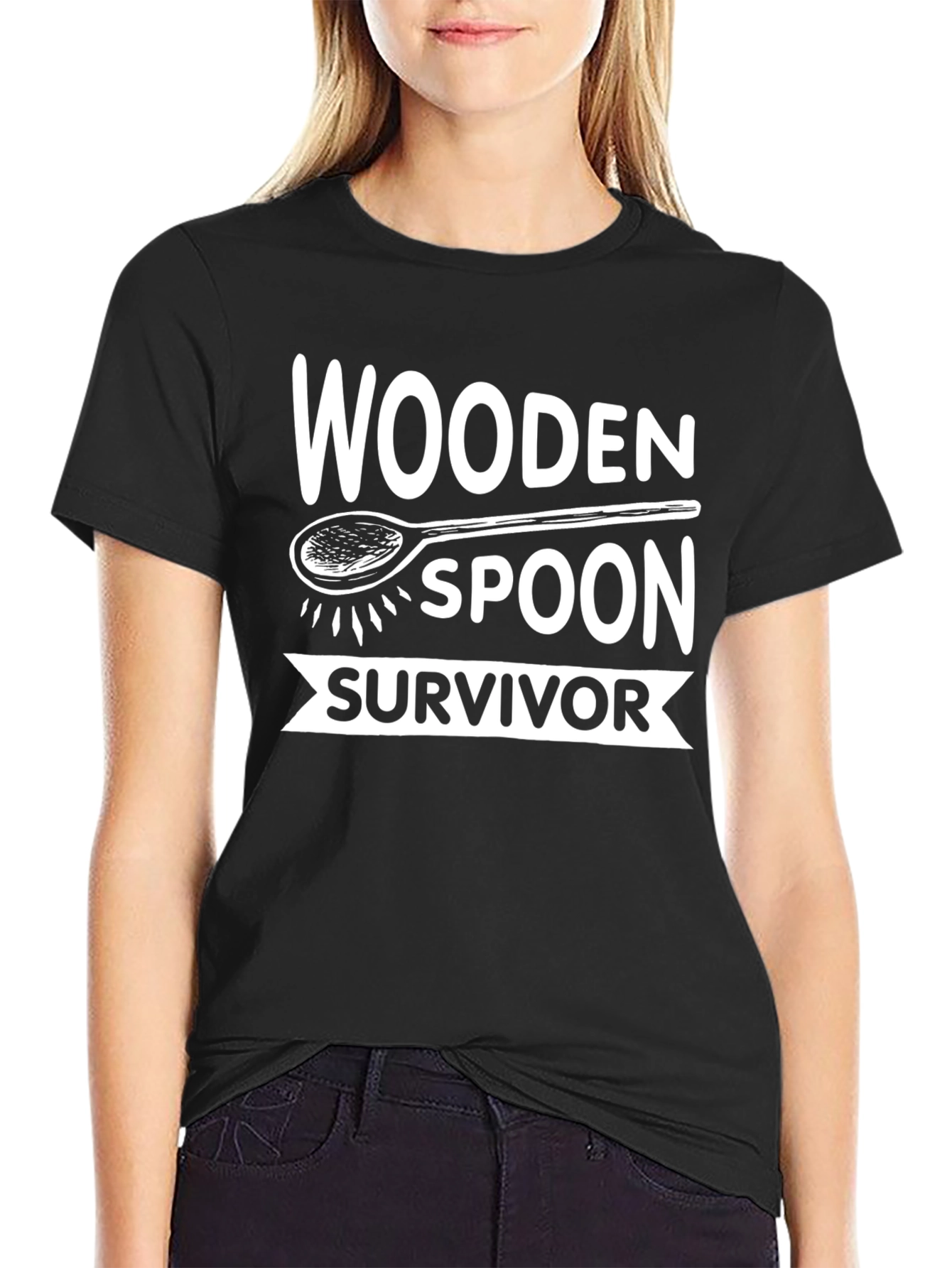 Black Wooden Spoon Survivor T-Shirt view 2