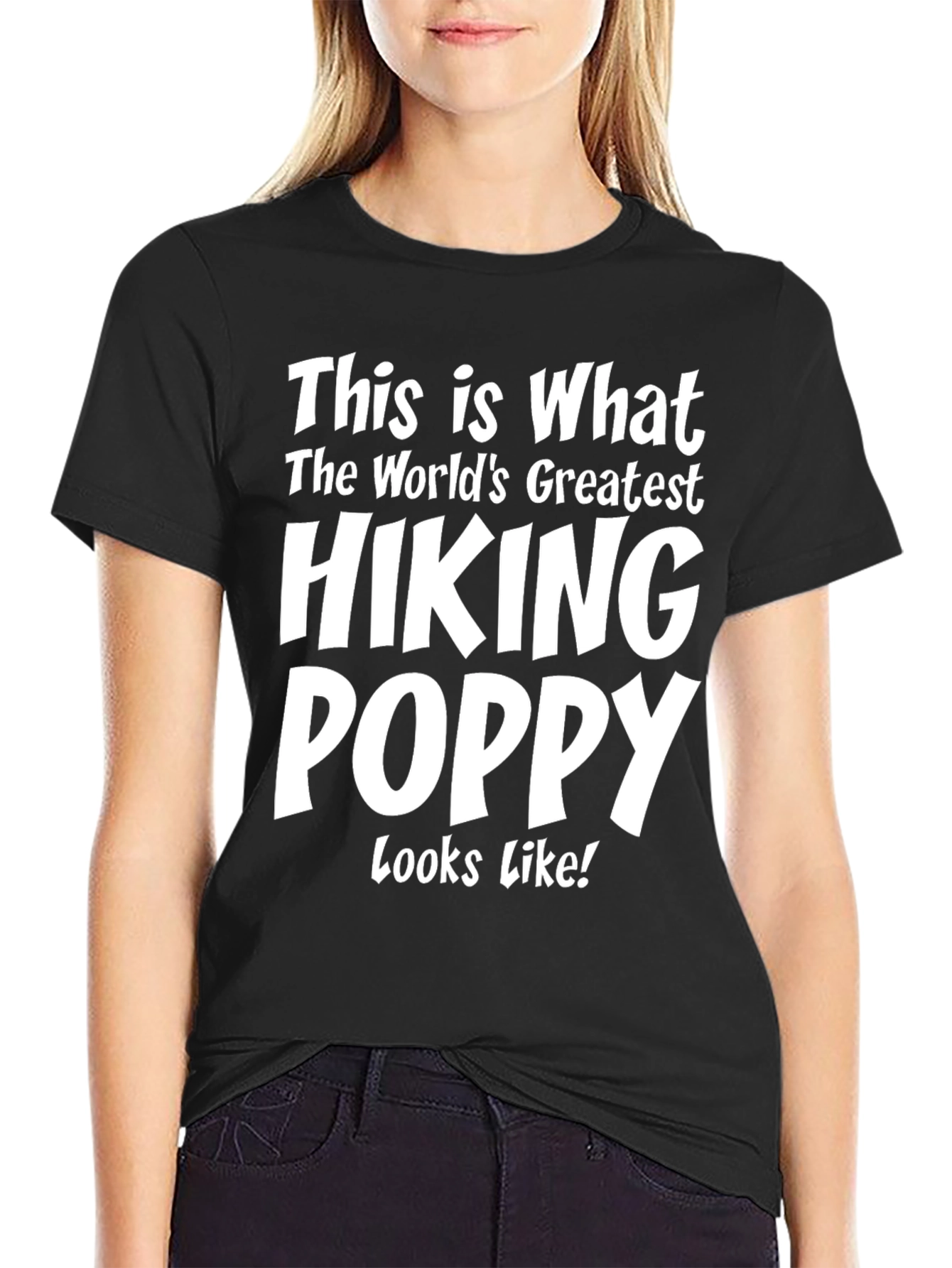 Black Hiking Poppy T-Shirt - World's Greatest! view 2