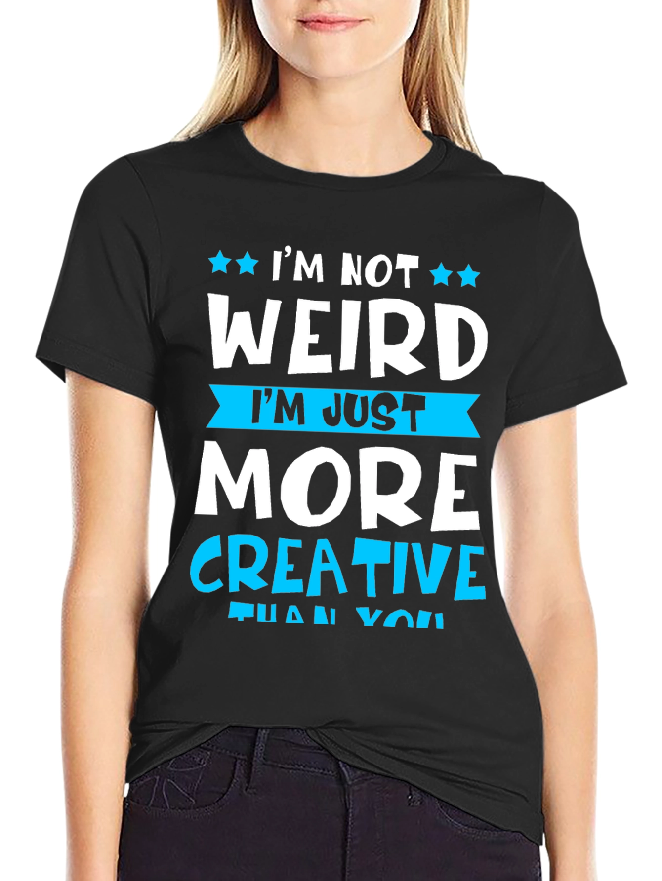 Black I'm Not Weird T-Shirt view 2