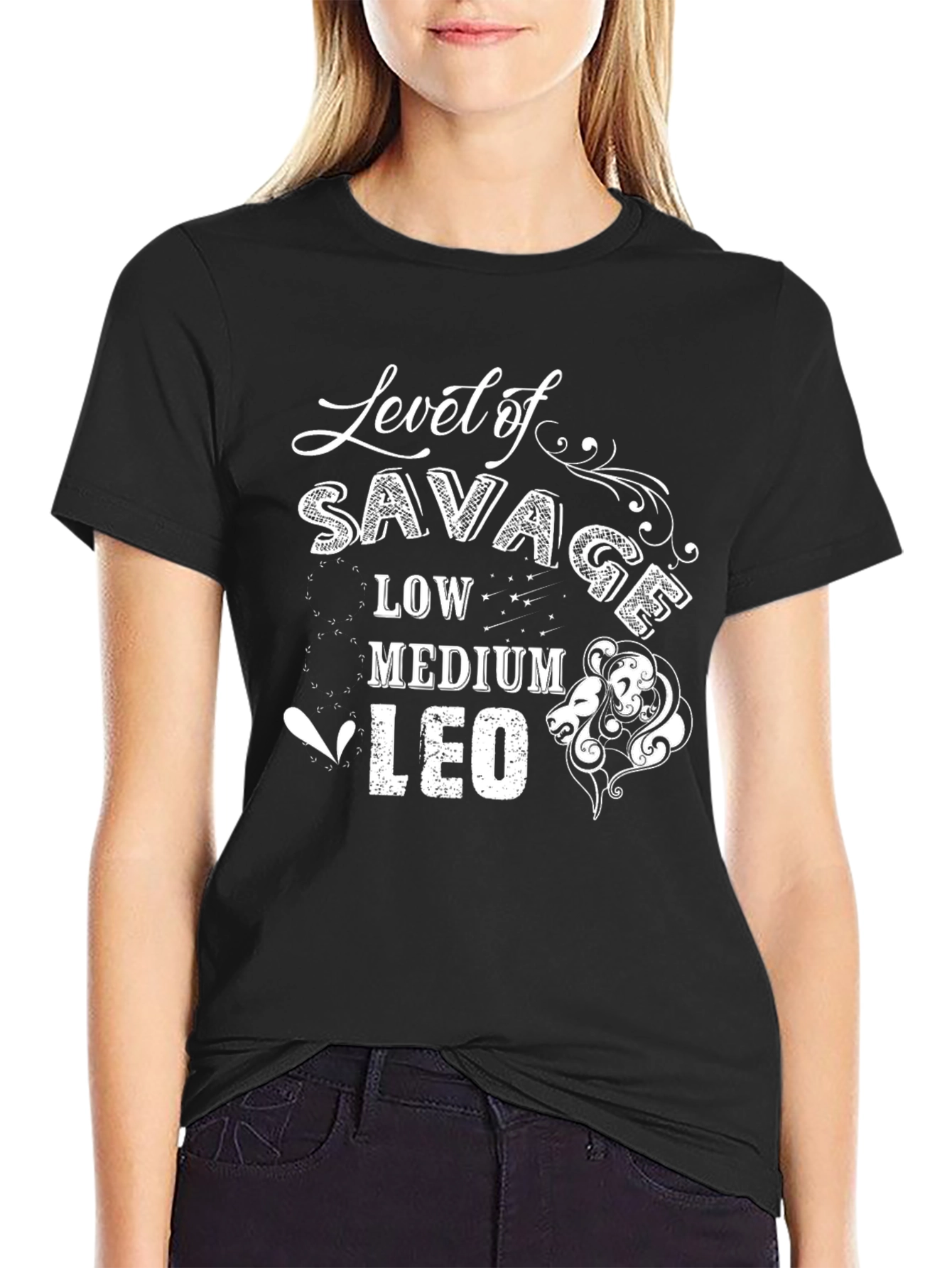 Black Level of Savage: Leo Zodiac Tee view 2