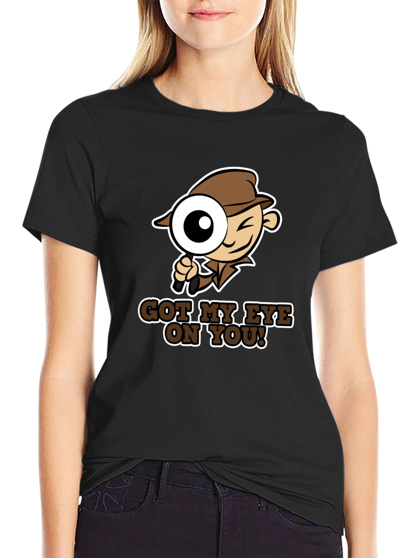 Black Got My Eye On You! Graphic T-Shirt view 2