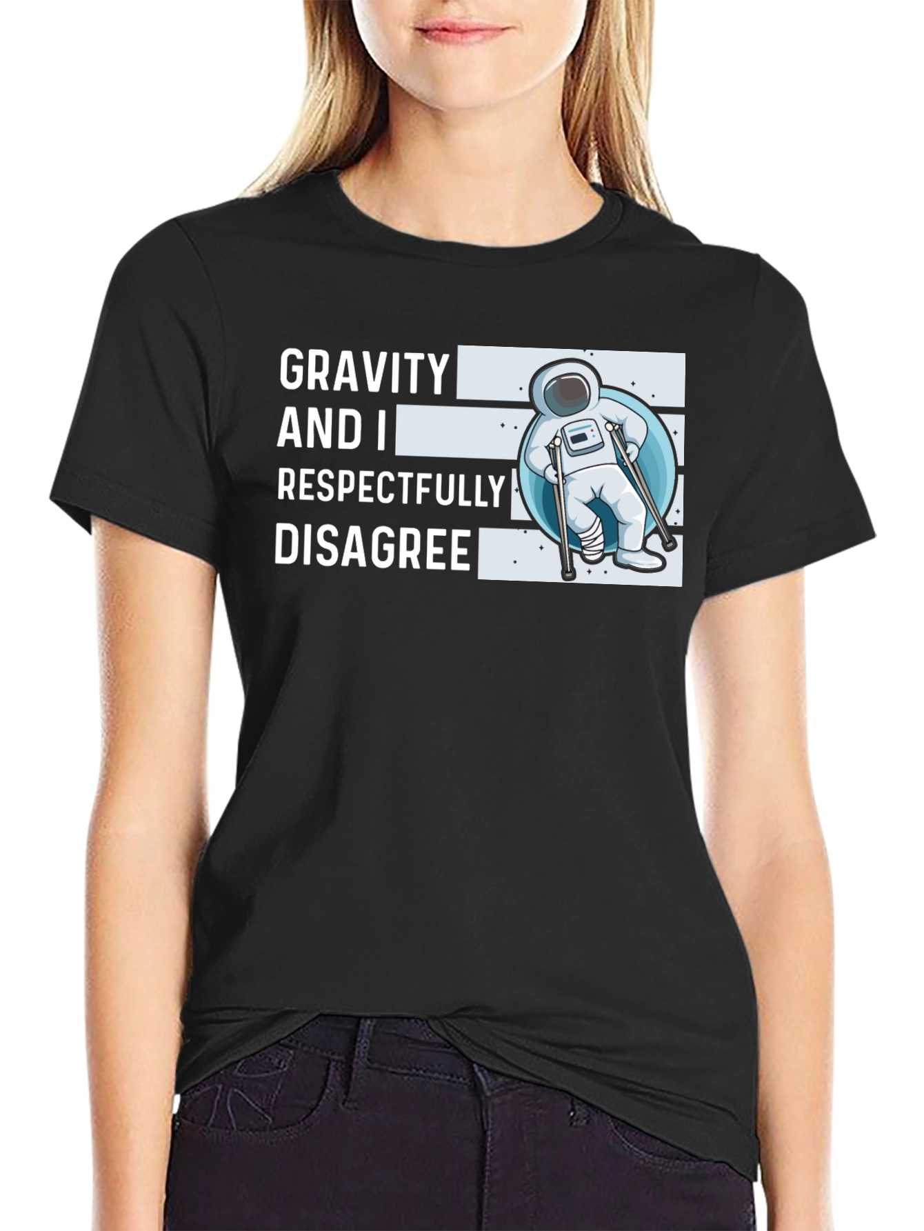 Black Gravity Disagree Graphic Tee view 2
