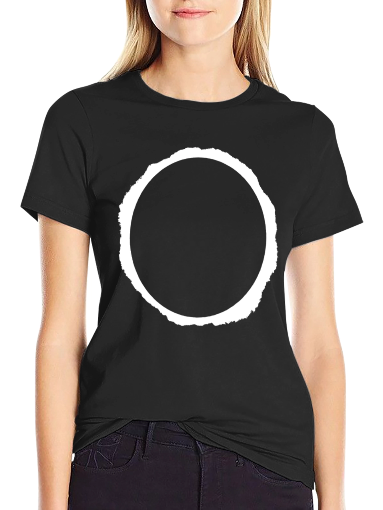 Black Eclipse Graphic Tee - Black Cotton Blend view 2