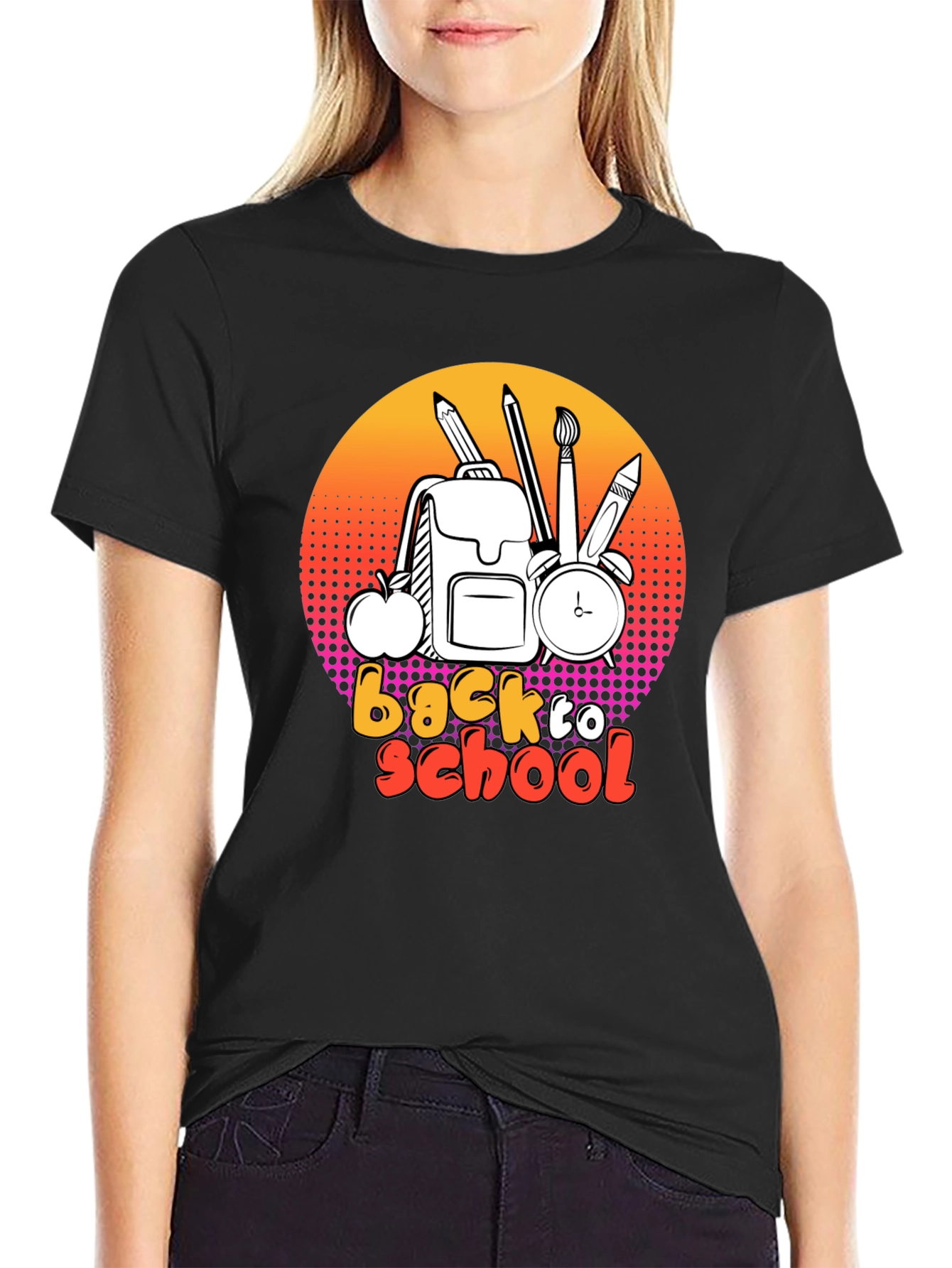 Black Back to School Graphic Tee view 2