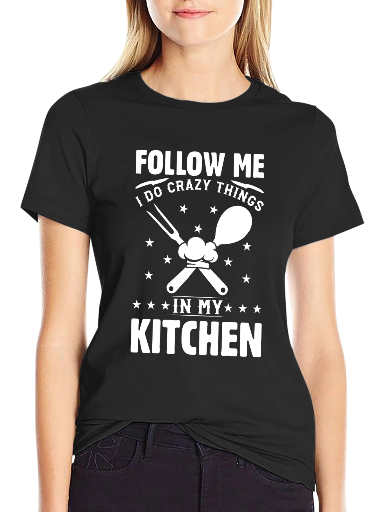 Black Crazy Kitchen T-Shirt view 2