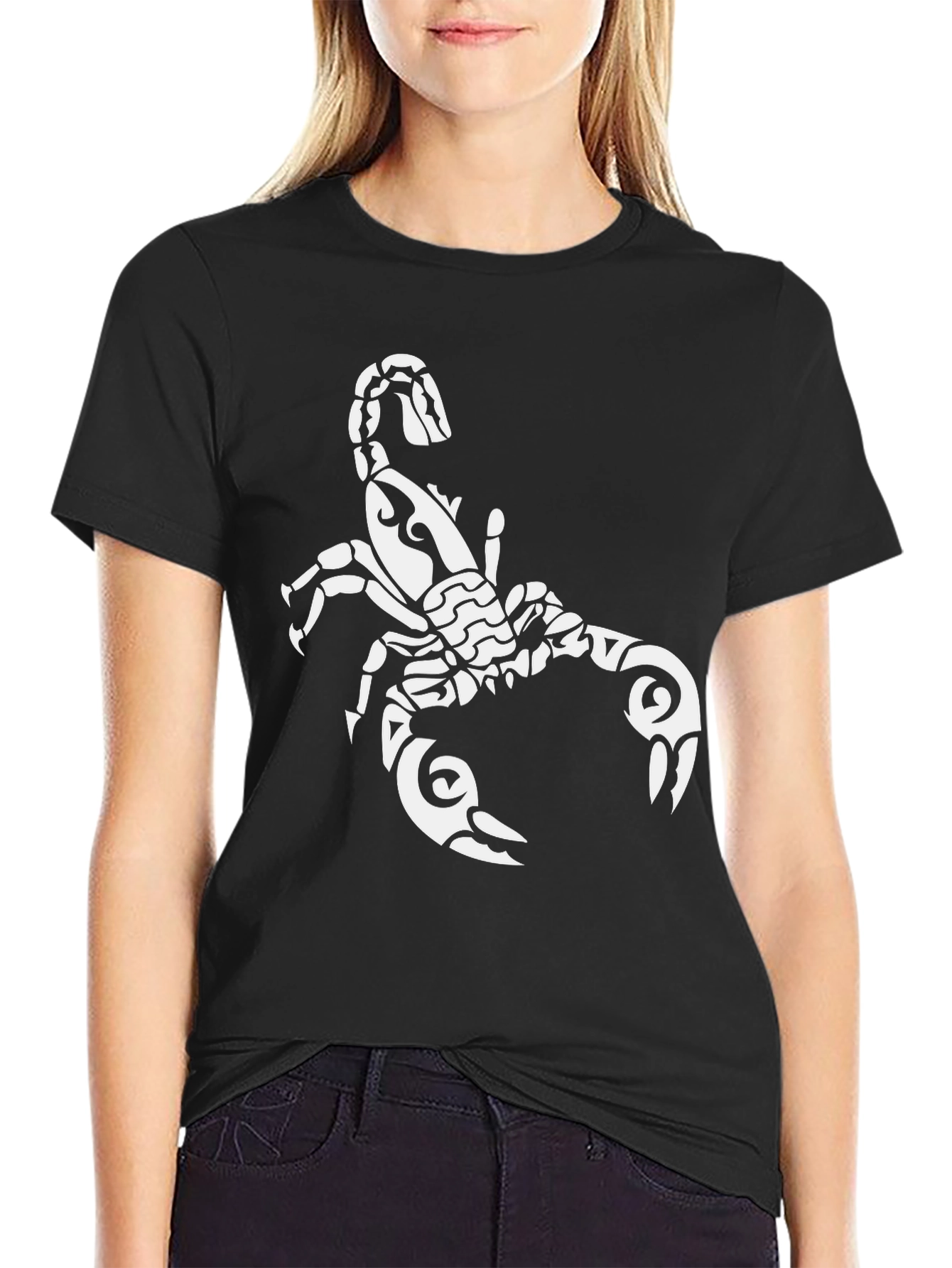 Black Scorpion Graphic Tee - Bold Black Cotton view 2