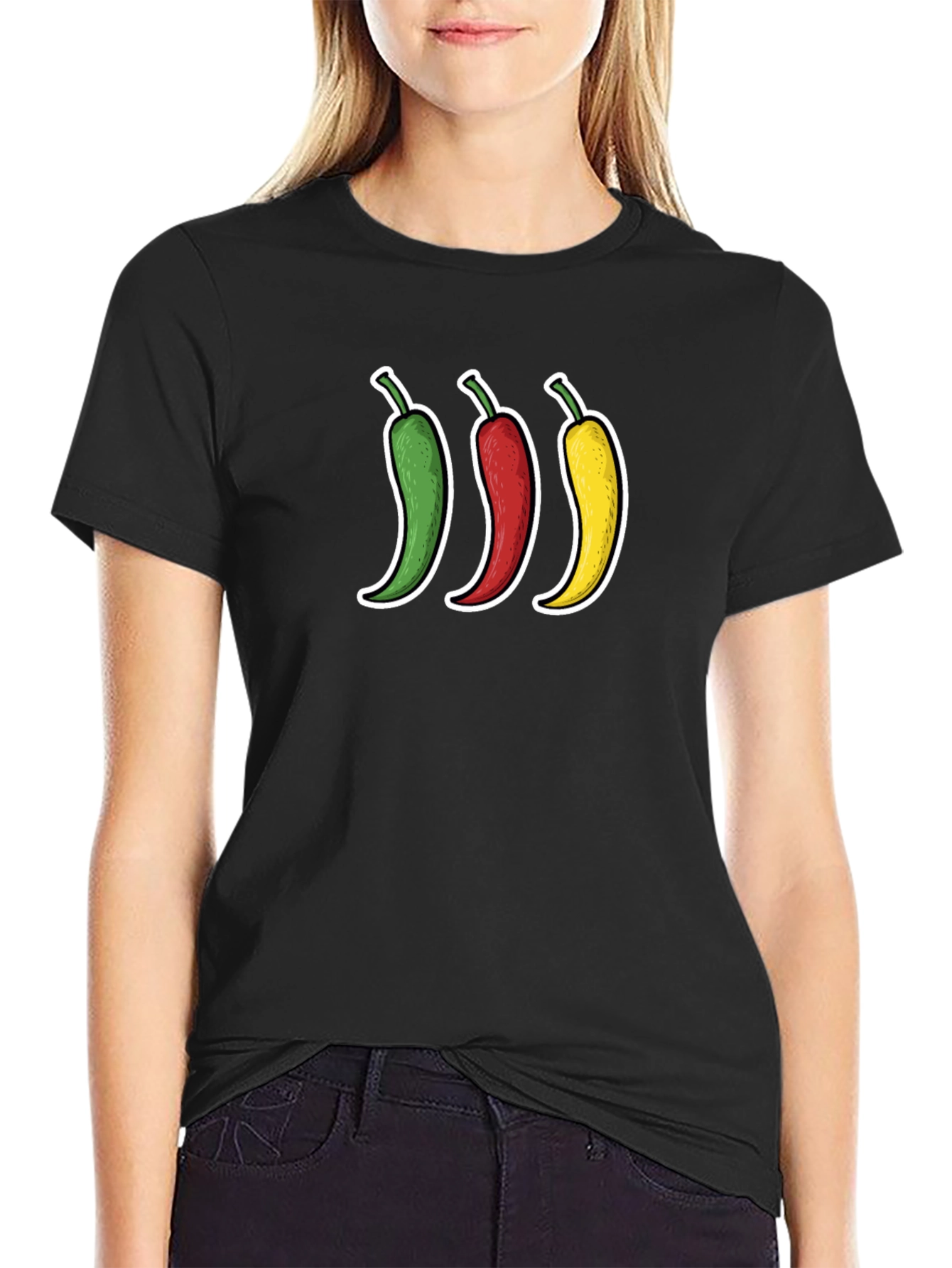 Black Chili Pepper T-Shirt - Spice Up Your Style! view 2