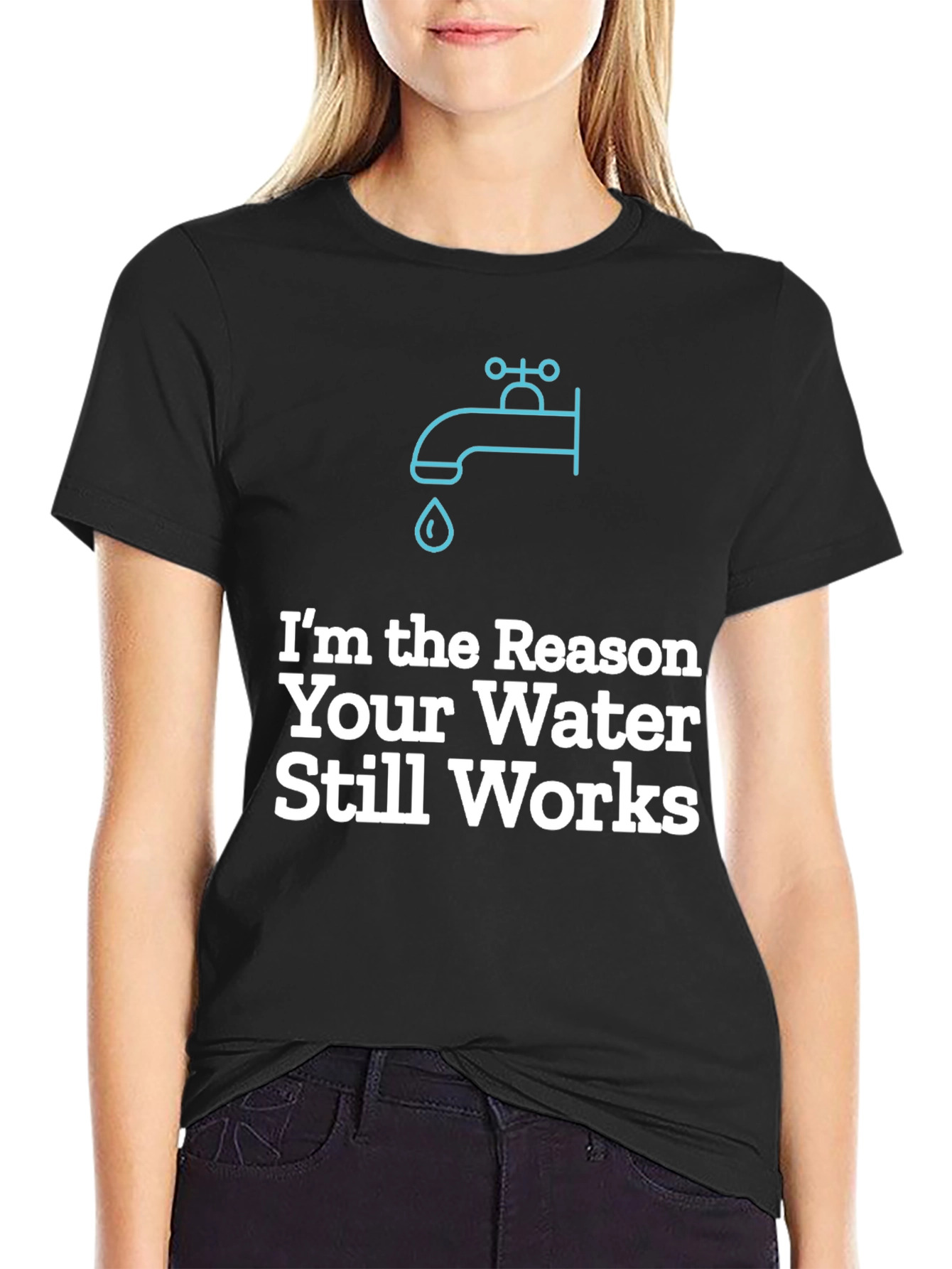 Black Reason Your Water Still Works Graphic Tee - Black view 2