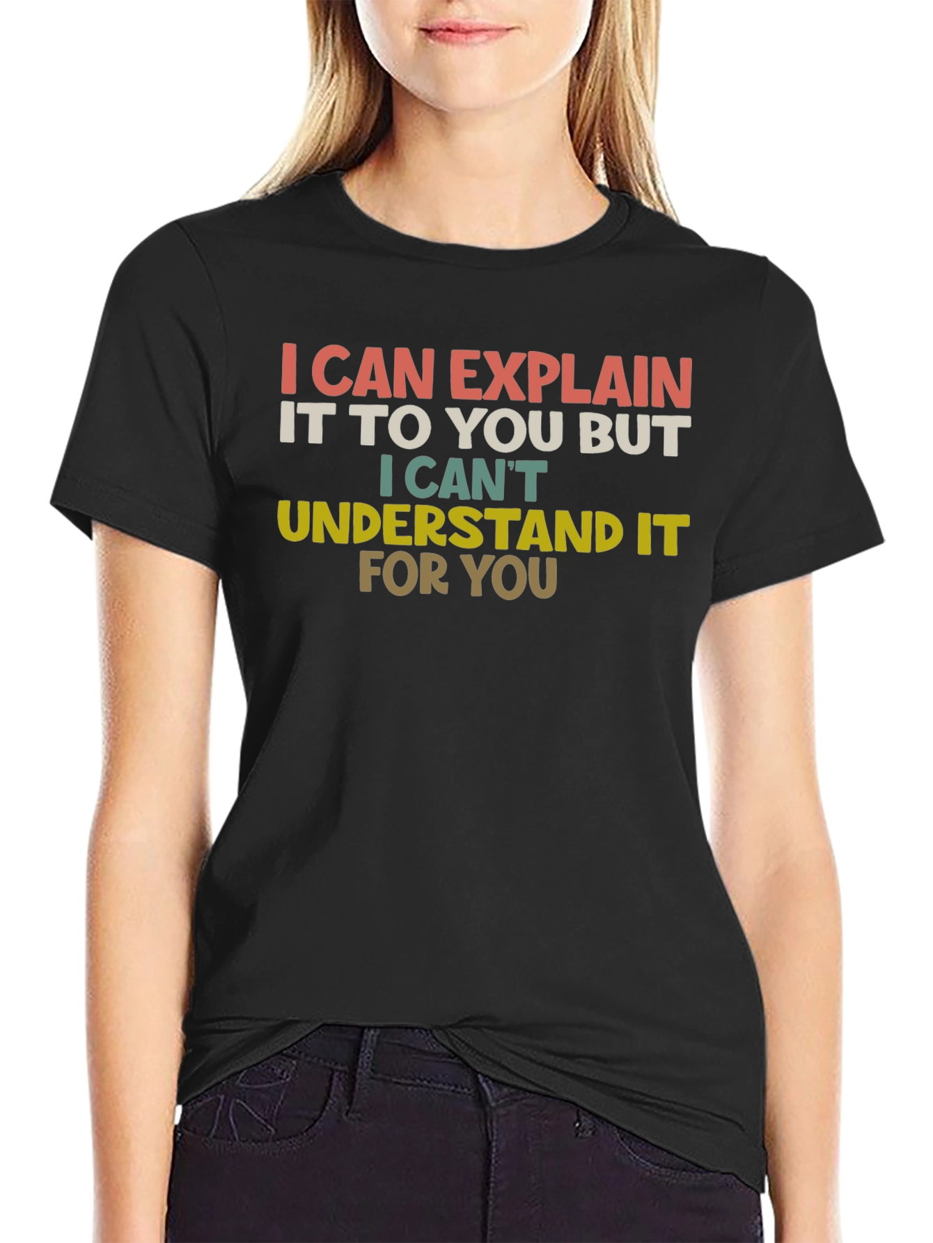 Black I Can Explain Funny Sarcastic T-Shirt view 2