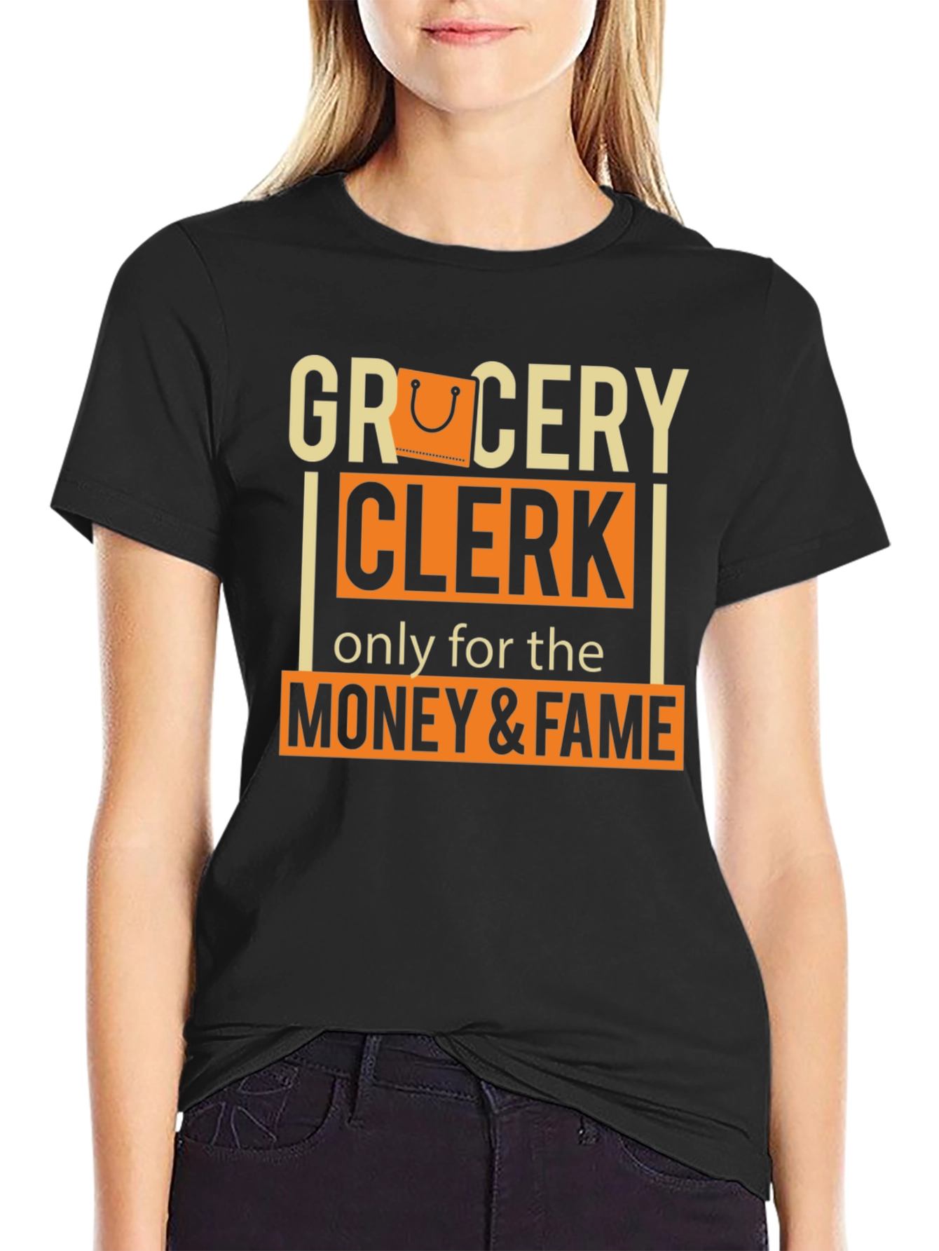 Grocery Clerk Money & Fame T-Shirt - 2