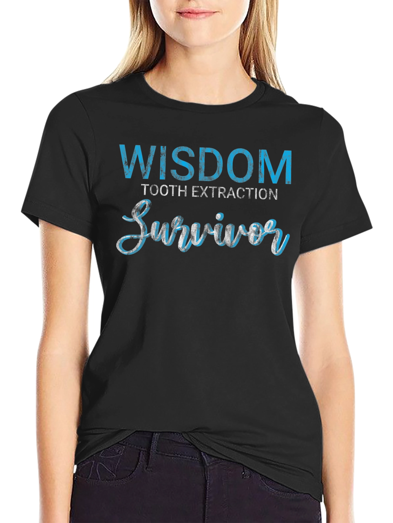 Black Wisdom Tooth Extraction Survivor T-Shirt view 2