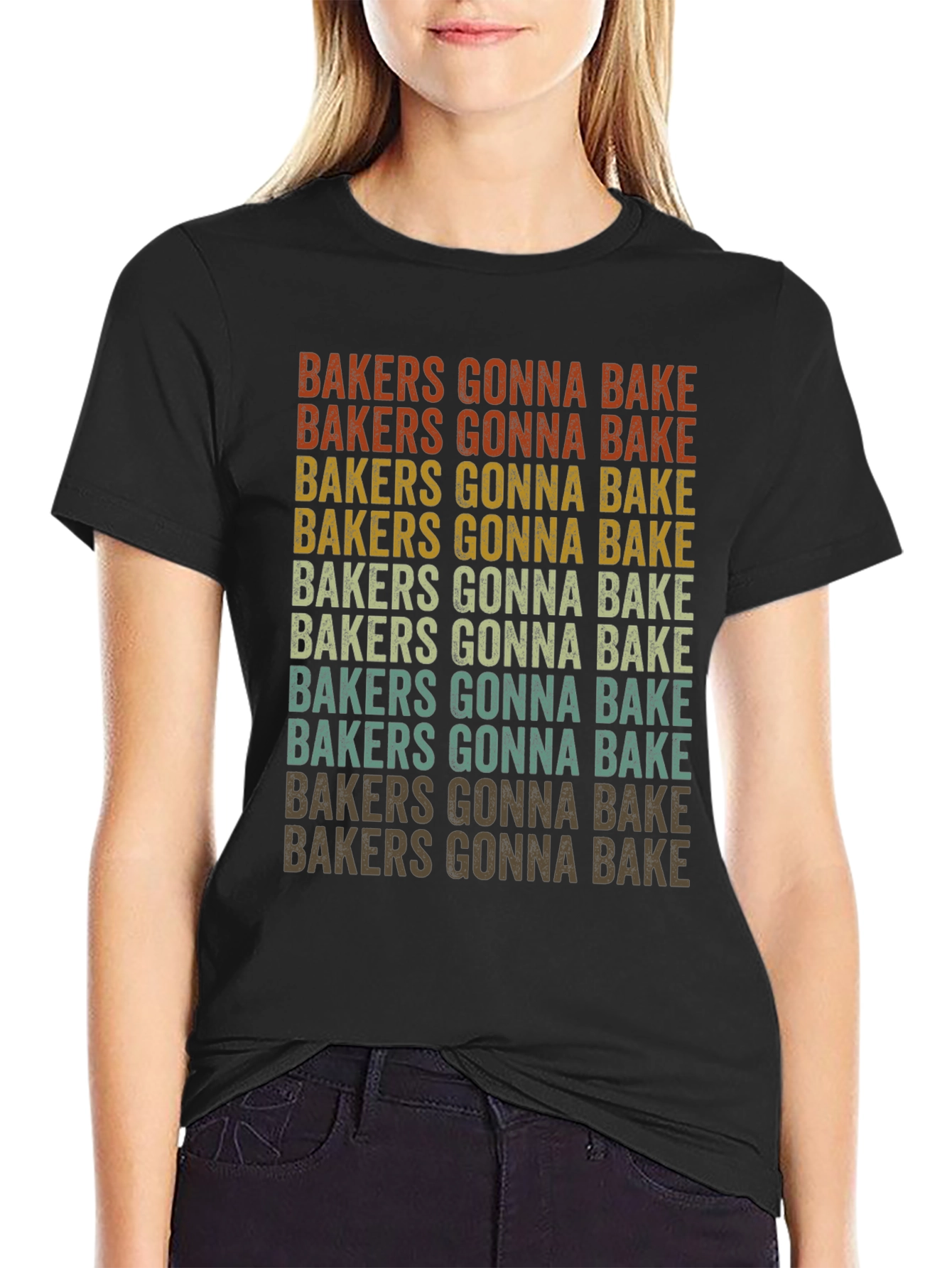 Black Bakers Gonna Bake Retro Graphic Tee view 2