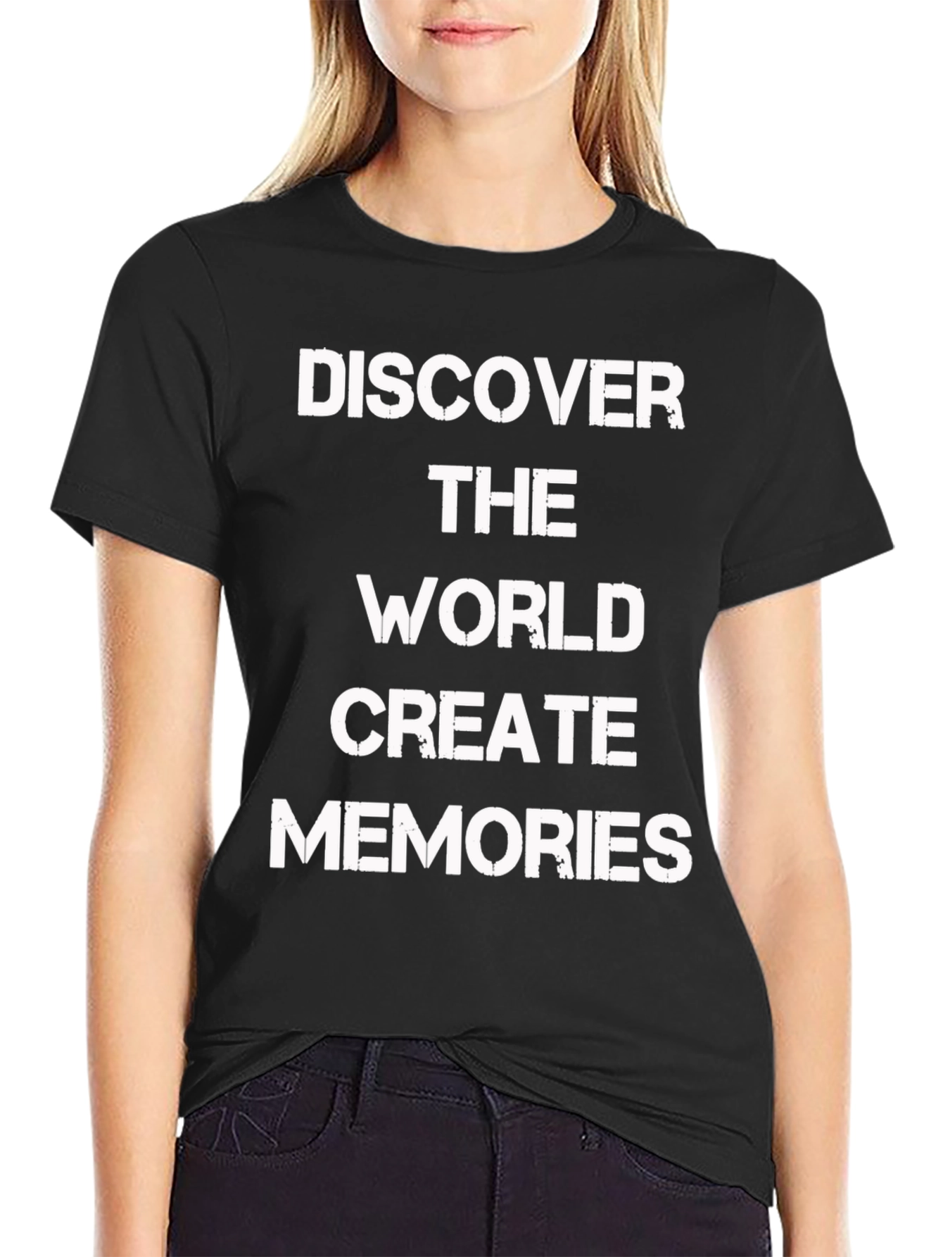 Black Discover the World Graphic Tee - Black view 2