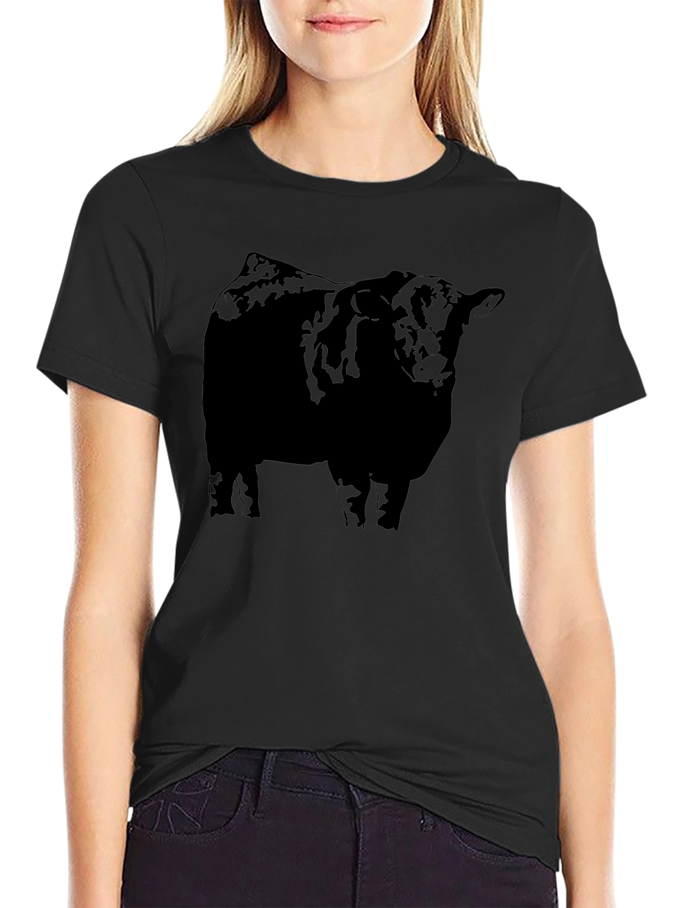 Black Black Angus Bull T-Shirt - Bold Graphic Tee view 2