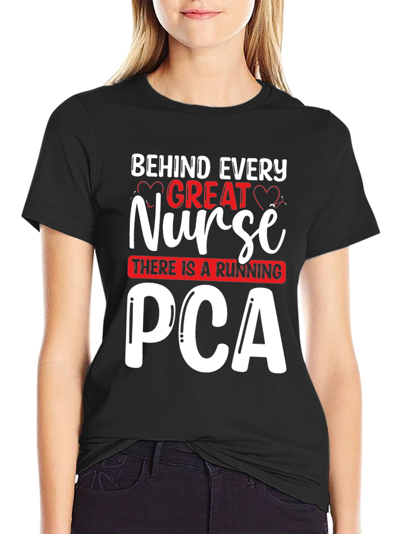 Black Great Nurse PCA T-Shirt - Unisex view 2