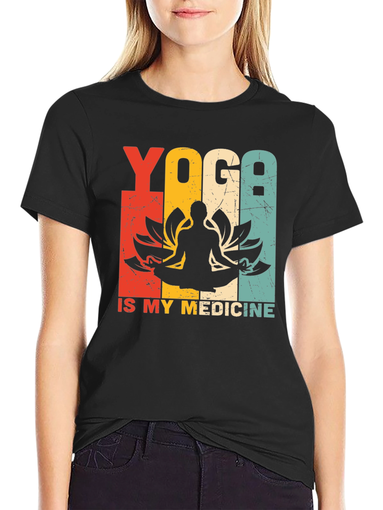Black Yoga is My Medicine Graphic Tee view 2