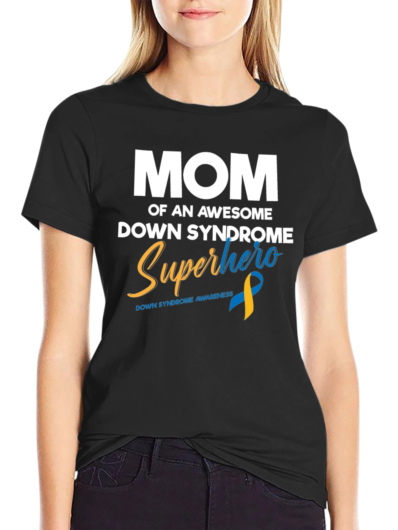 Down Syndrome Awareness Superhero Mom T-Shirt - 2