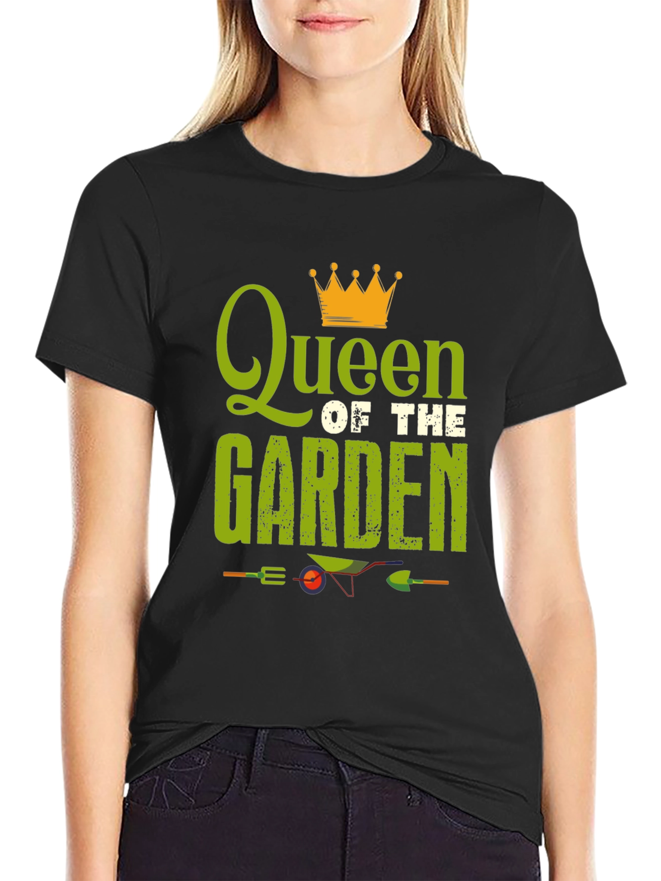 Black Queen of the Garden Black T-Shirt view 2