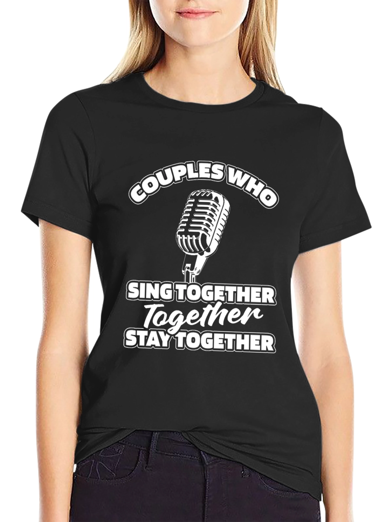Black Couples Who Sing Together Stay Together T-Shirt view 2