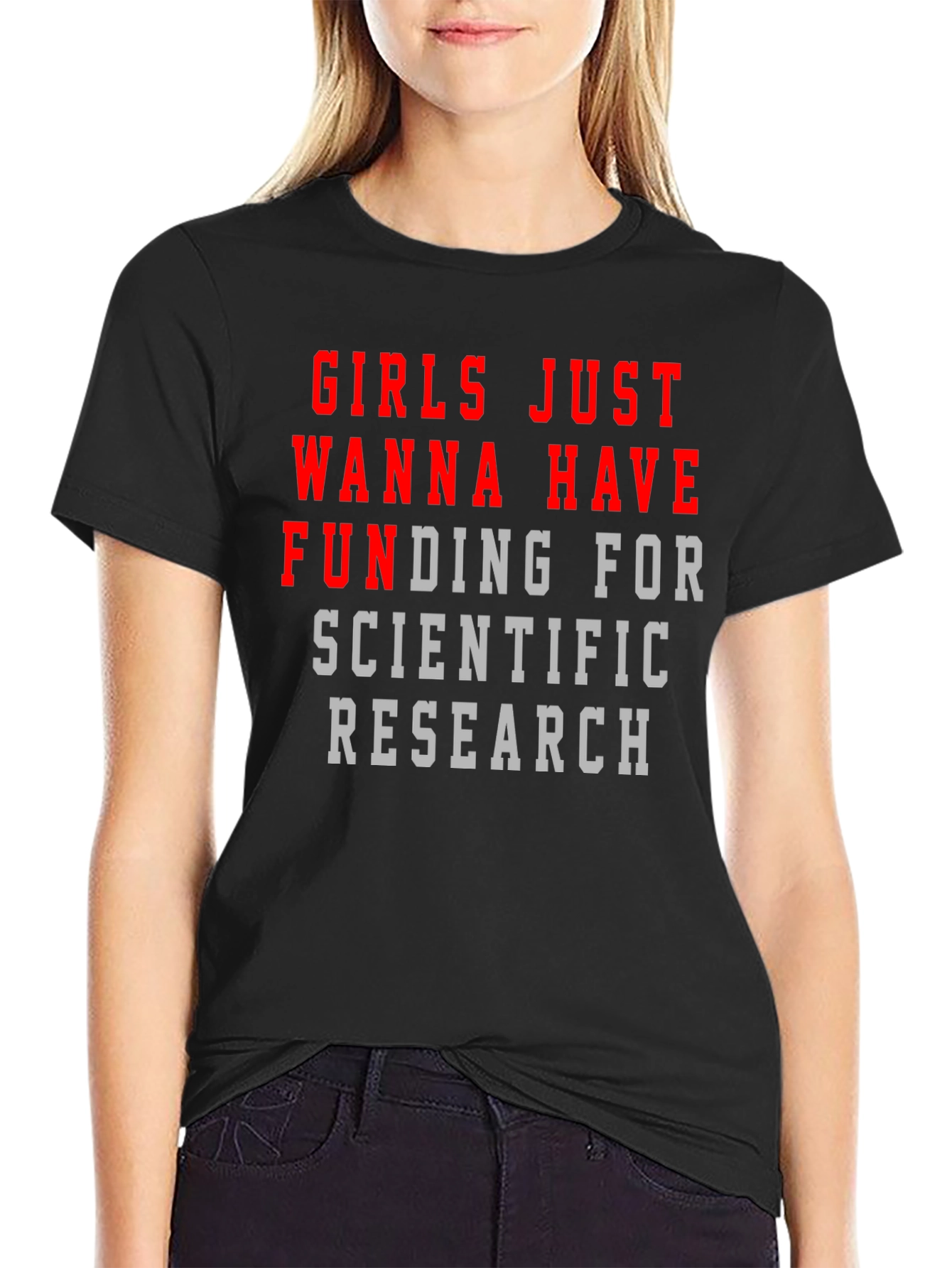 Black Girls Just Wanna Have Funding T-Shirt view 2